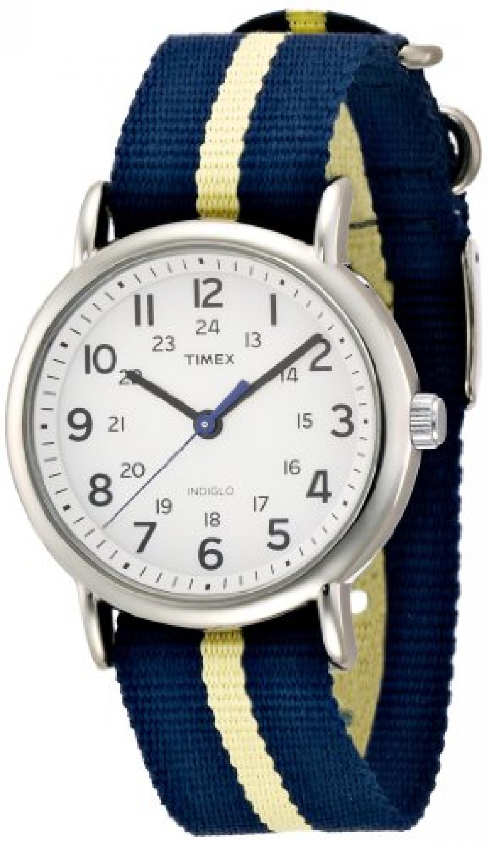 Timex Unisex-Armbanduhr Weekender Slip-Through Strap Analog Quarz Nylon T2P142D7 Timex Unisex-Armbanduhr Weekender Slip-Through Strap Analog Quarz Nylon T2P142D7