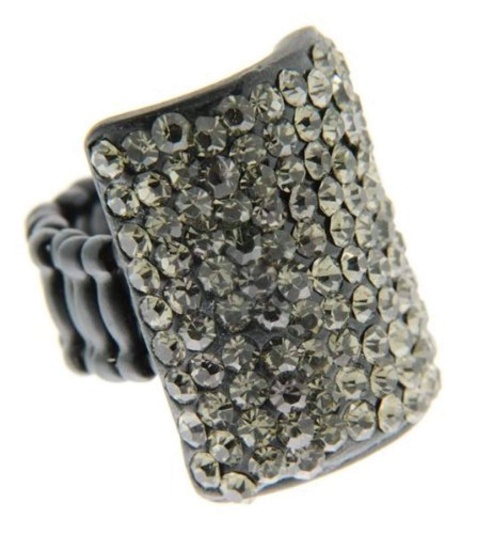 Sweet Deluxe Damen-Ring Messing sweet deluxe Damen Strechring Barock 6 black/bl.diamond 02768 Gr. 2768 