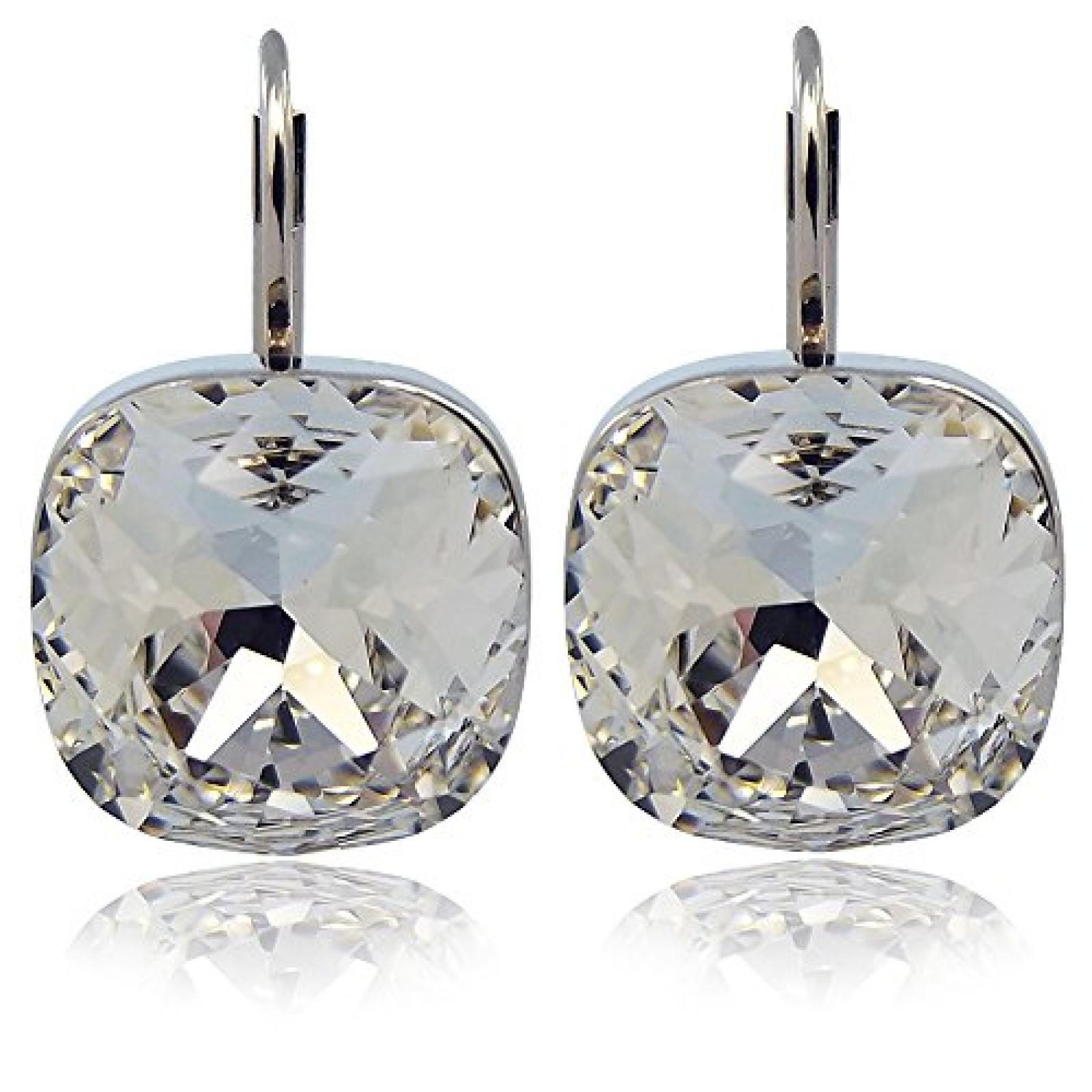 Ohrringe mit SWAROVSKI ELEMENTS - Crystal Versilbert - In Etui - Made in Germany Ohrringe mit SWAROVSKI ELEMENTS - Crystal Versilbert - In Etui - Made in Germany