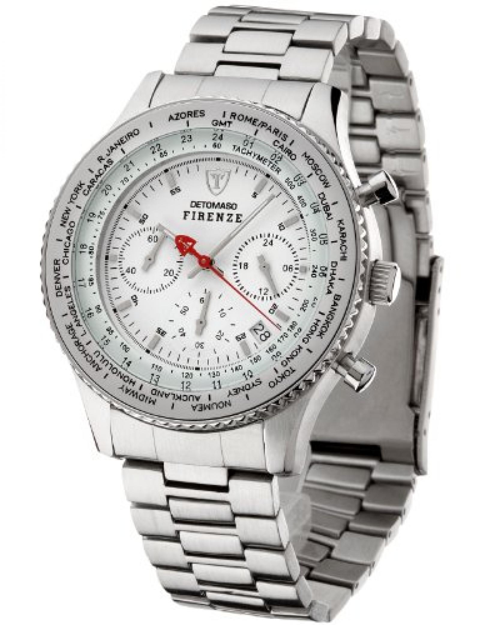 Detomaso Herren-Armbanduhr Firenze Chronograph Quarz SM1624C-WH Detomaso Herren-Armbanduhr Firenze Chronograph Quarz SM1624C-WH