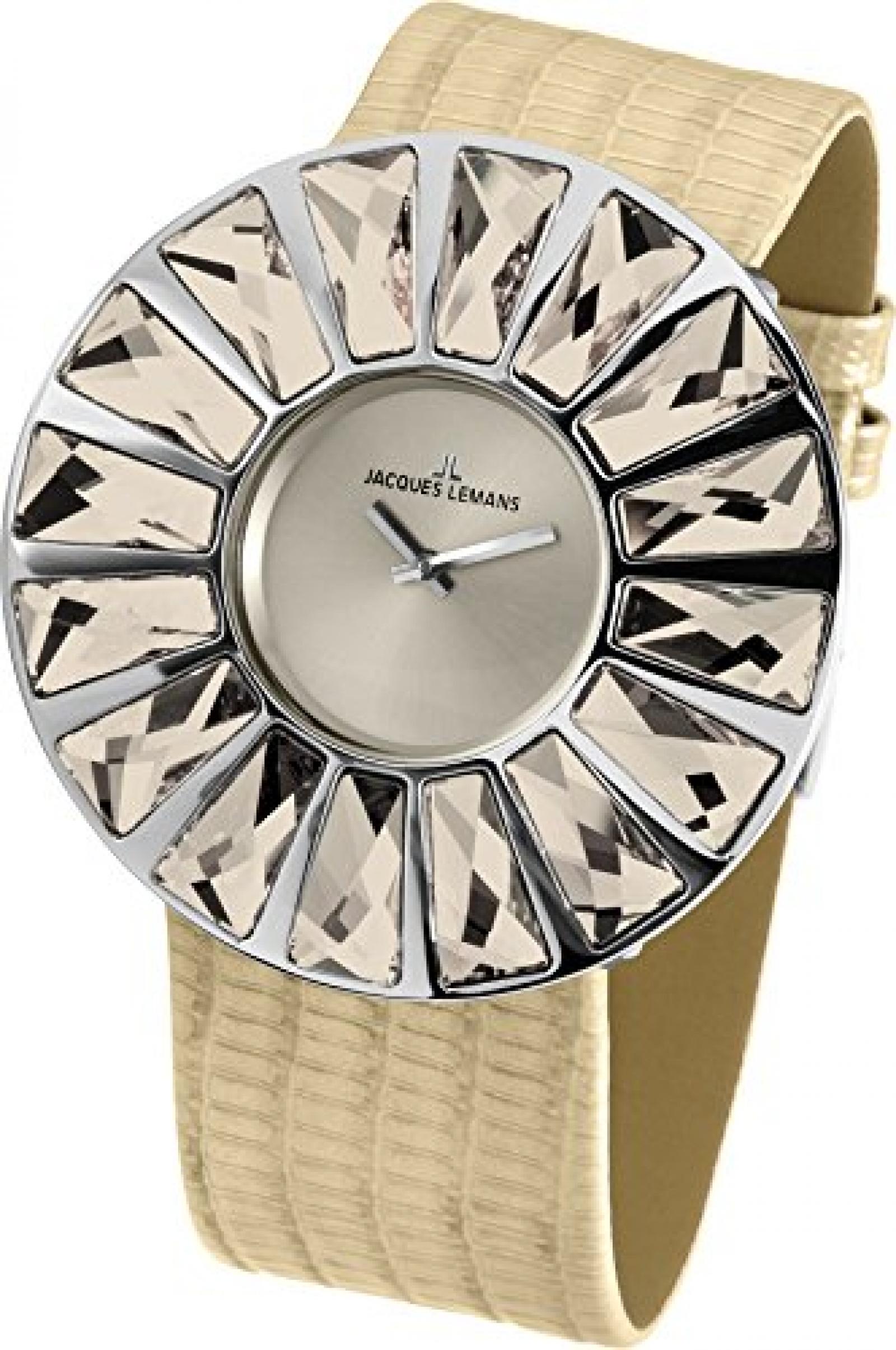 Jacques Lemans La Passion Damen-Armbanduhr XL Flora Analog Leder 1-1638K 