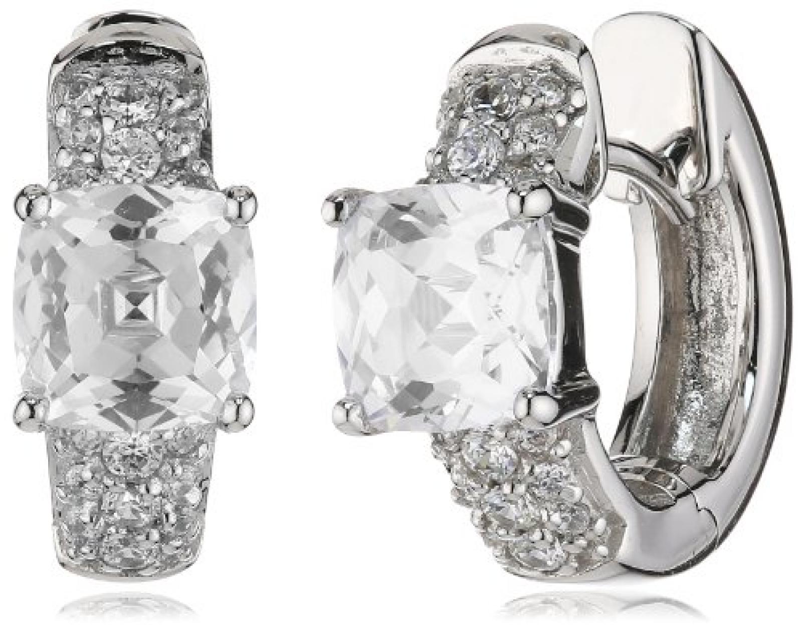 Viventy Damen-Creolen 925 Sterling Silber mit 36 Zirkonia in weiss 763734 