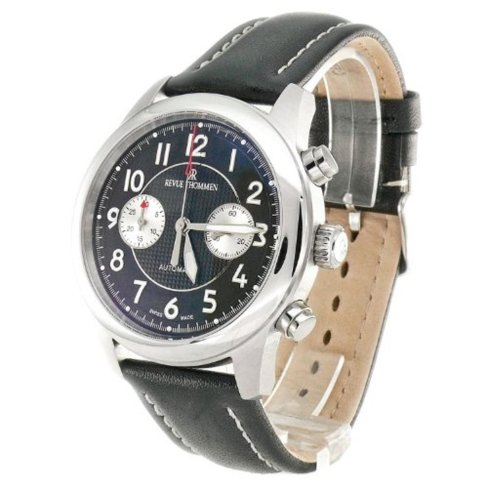 Revue Thommen Herren-Armbanduhr XL Chronograph Automatik Leder 16064.6737 Revue Thommen Herren-Armbanduhr XL Chronograph Automatik Leder 16064.6737
