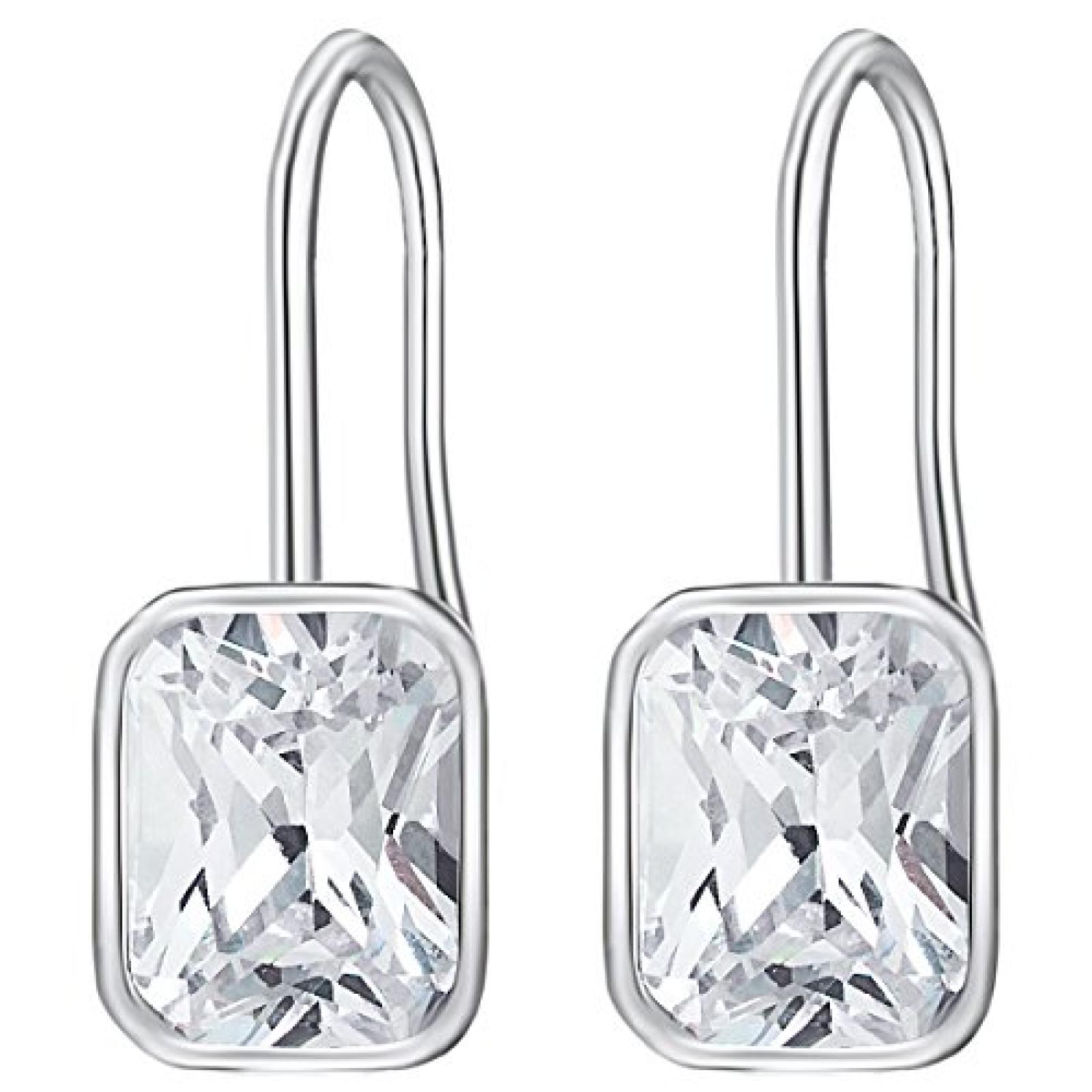 Rafaela Donata Damen-Ohrh&auml;nger Classic Collection 925 Sterling Silber Zirkonia wei&szlig; Scherenschliff  60800017 