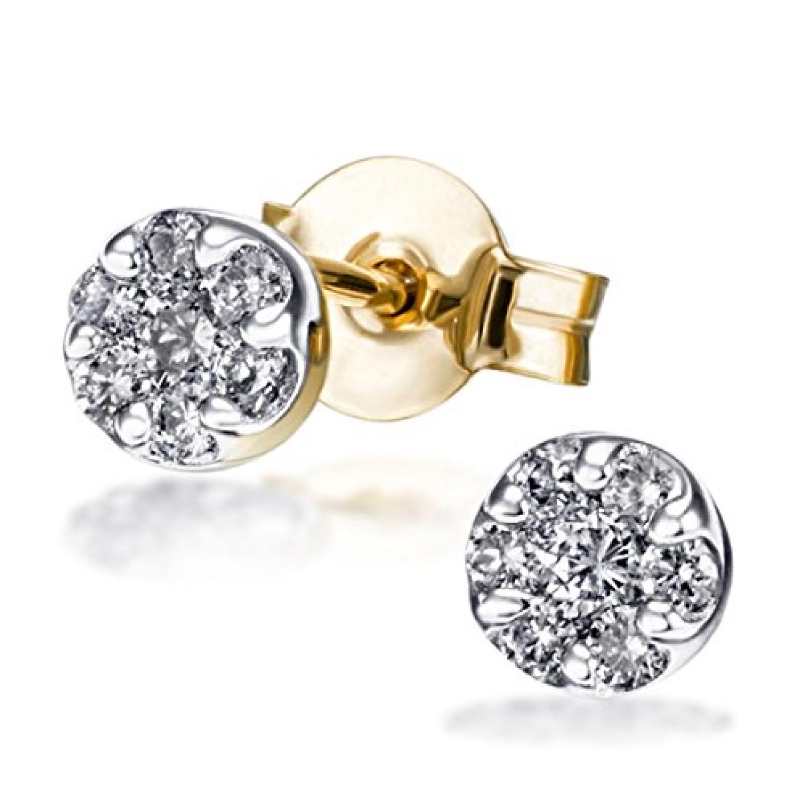 goldmaid Damen-Ohrstecker Glamour 585 Gelbgold 14 Brillanten 0,25ct farblos 5 mm Pa O3639GG goldmaid Damen-Ohrstecker Glamour 585 Gelbgold 14 Brillanten 0,25ct farblos 5 mm Pa O3639GG
