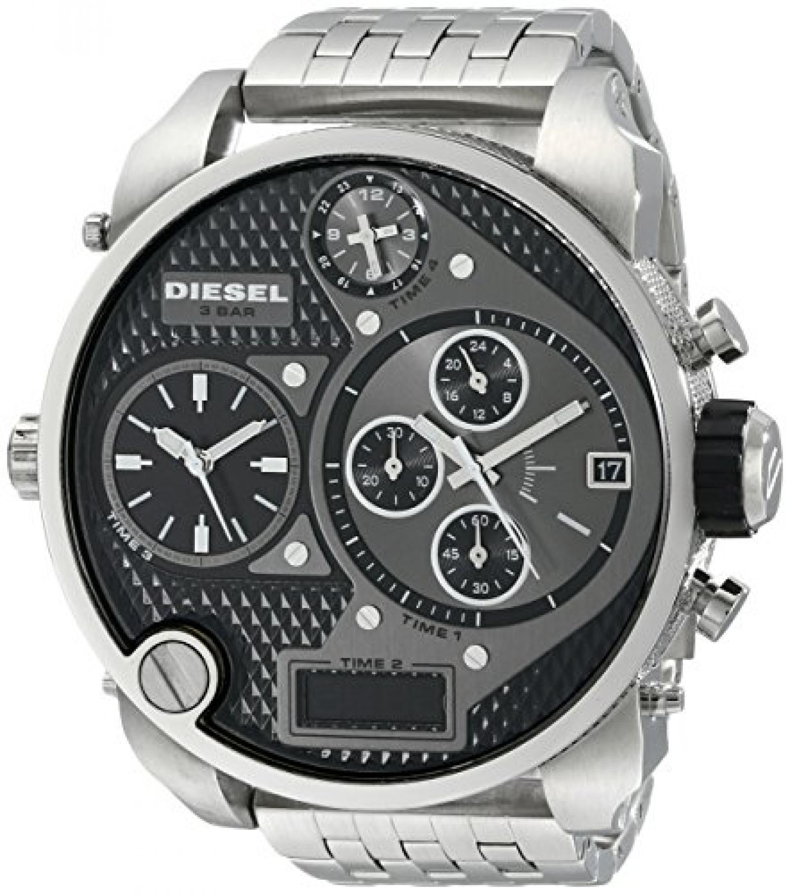 Diesel Herren-Armbanduhr XL Mr. Daddy Multi Movement Analog - Digital Quarz Edelstahl DZ7221 