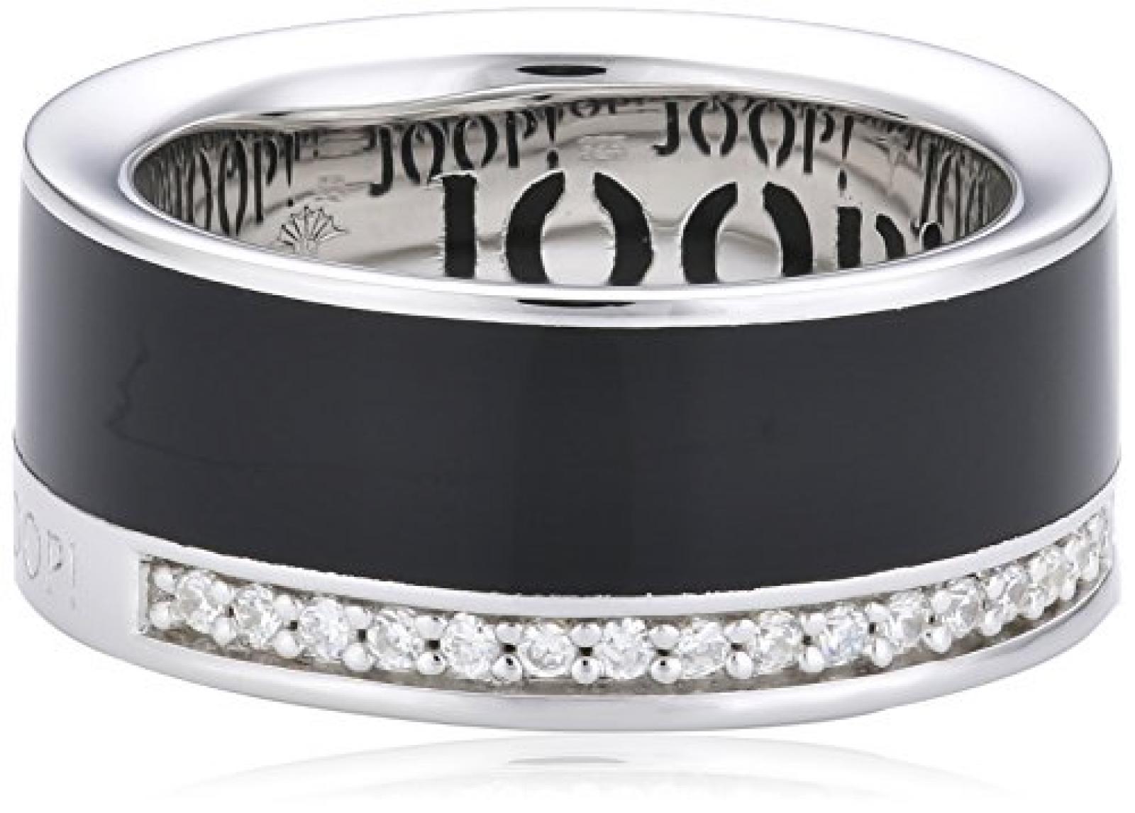 Joop Damen-Ring Epoxy schwarz Zirkonia weiss 925 Sterling Silber JPRG90653A530 
