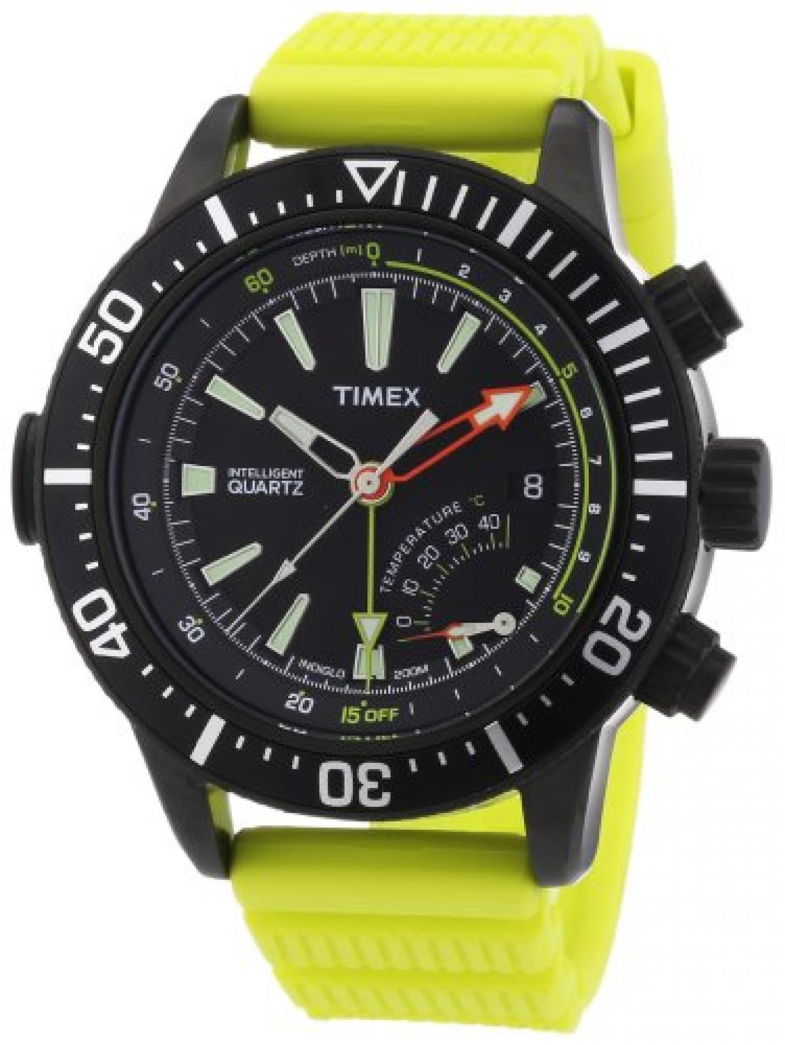 Timex Herren-Armbanduhr XL IQ Depth Gauge Analog Resin T2N958 