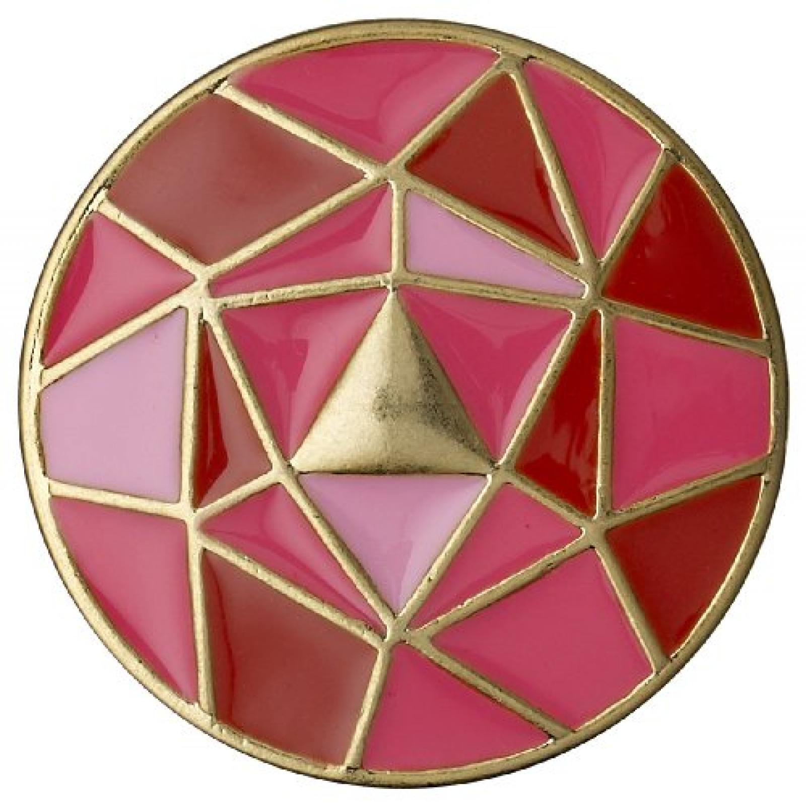 Pilgrim Jewelry Damen-Anh&auml;nger Messing Emaille Coin rot 441412806 