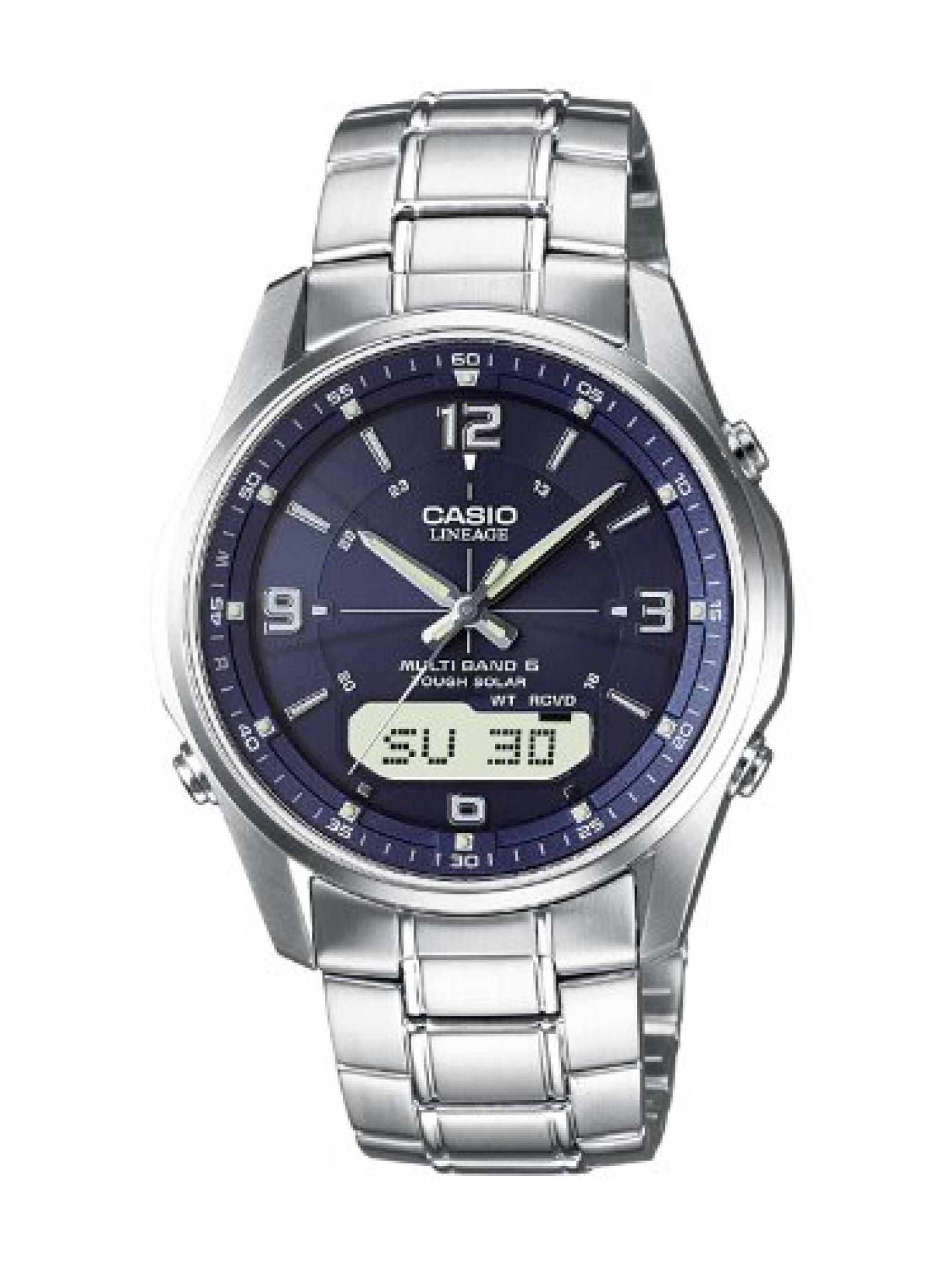 Casio Funkuhren Herren-Armbanduhr Funk-Solar Analog-Digital Quarz LCW-M100DSE-2AER 