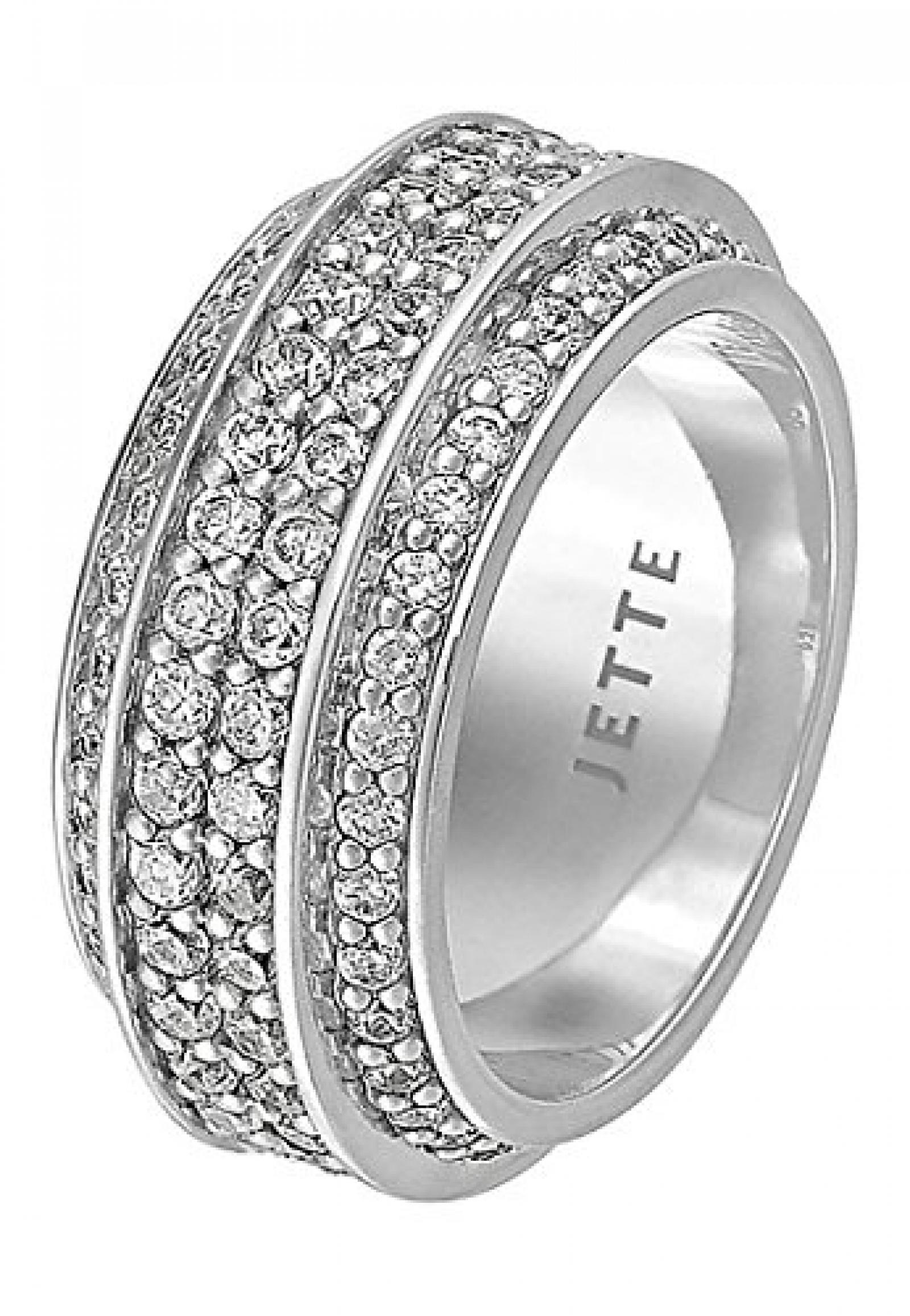 JETTE Silver Damen-Ring 925er Silber 72 Zirkonia 72 Kristall (silber) 