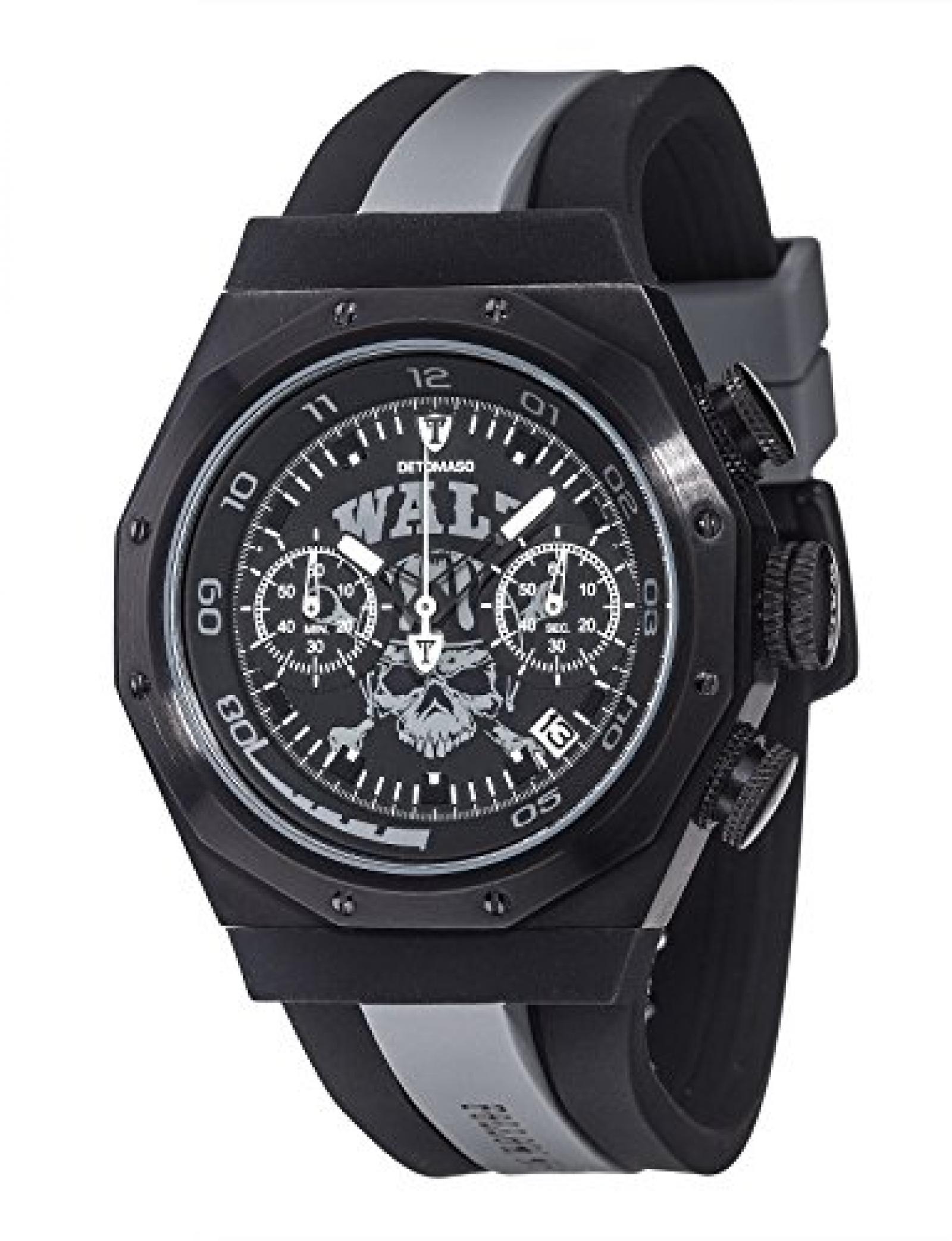 Detomaso Herren-Armbanduhr WALZ Edition ADRENALINE Grey Trend Chronograph Quarz Silikon DT-W1003-D Detomaso Herren-Armbanduhr WALZ Edition ADRENALINE Grey Trend Chronograph Quarz Silikon DT-W1003-D