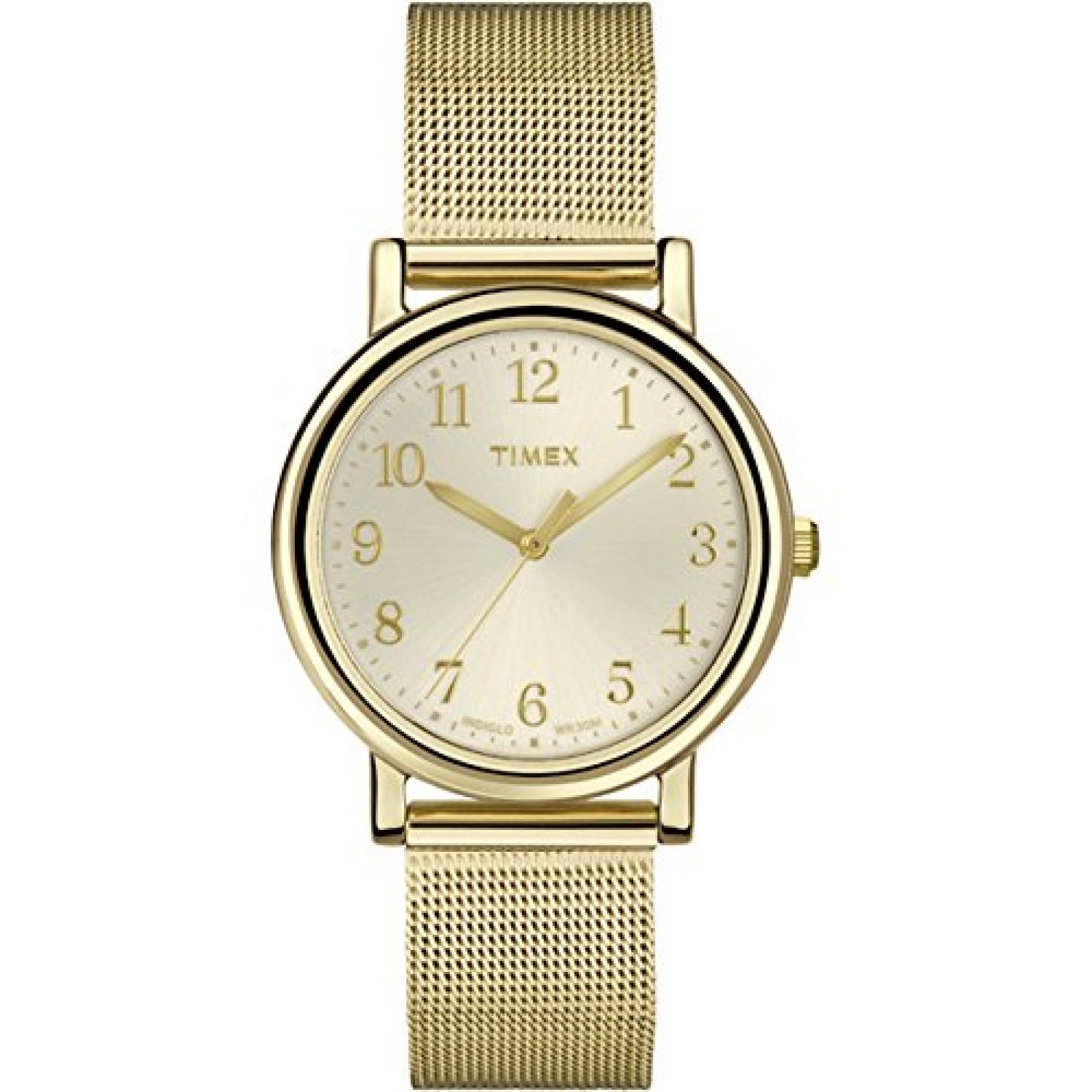 Timex Damen-Armbanduhr XS Originals Classic Round Analog Quarz Messing T2P462 Timex Damen-Armbanduhr XS Originals Classic Round Analog Quarz Messing T2P462