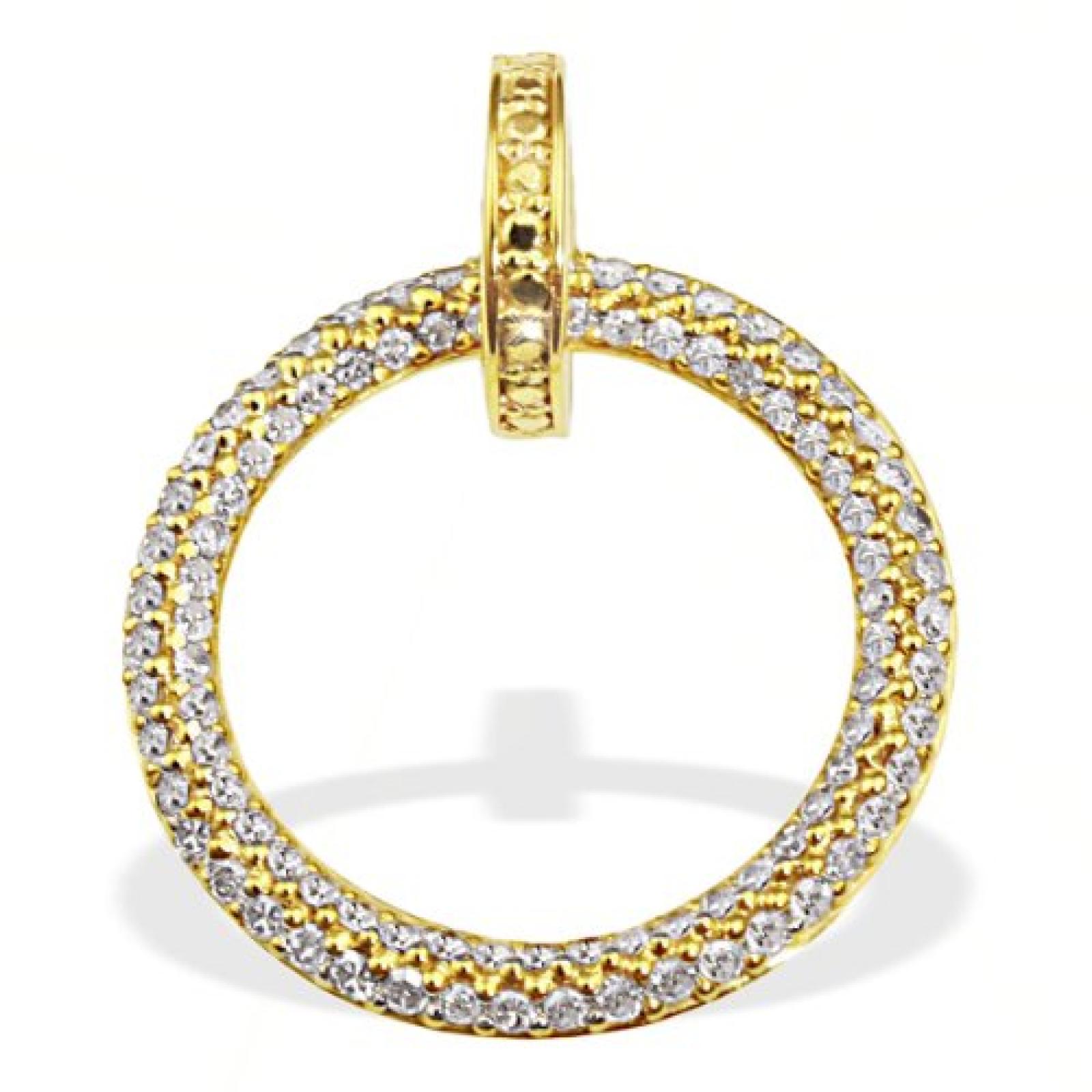 Goldmaid Damen-Collier Pavee 585 Gelbgold 92 Diamanten 0,42ct Pa A4231GG 