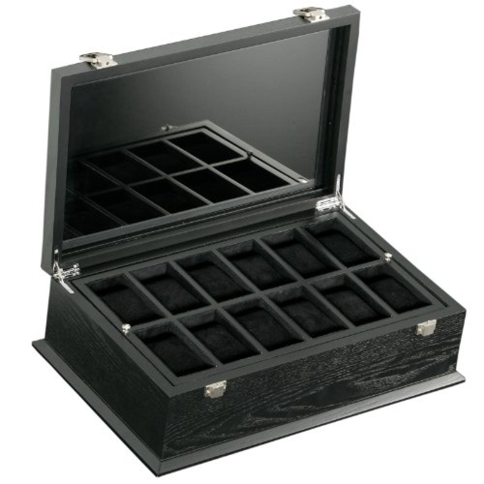 DeTomaso Trend Uhrenbox Grande schwarz für 18 Uhren WB-380 DeTomaso Trend Uhrenbox Grande schwarz für 18 Uhren WB-380