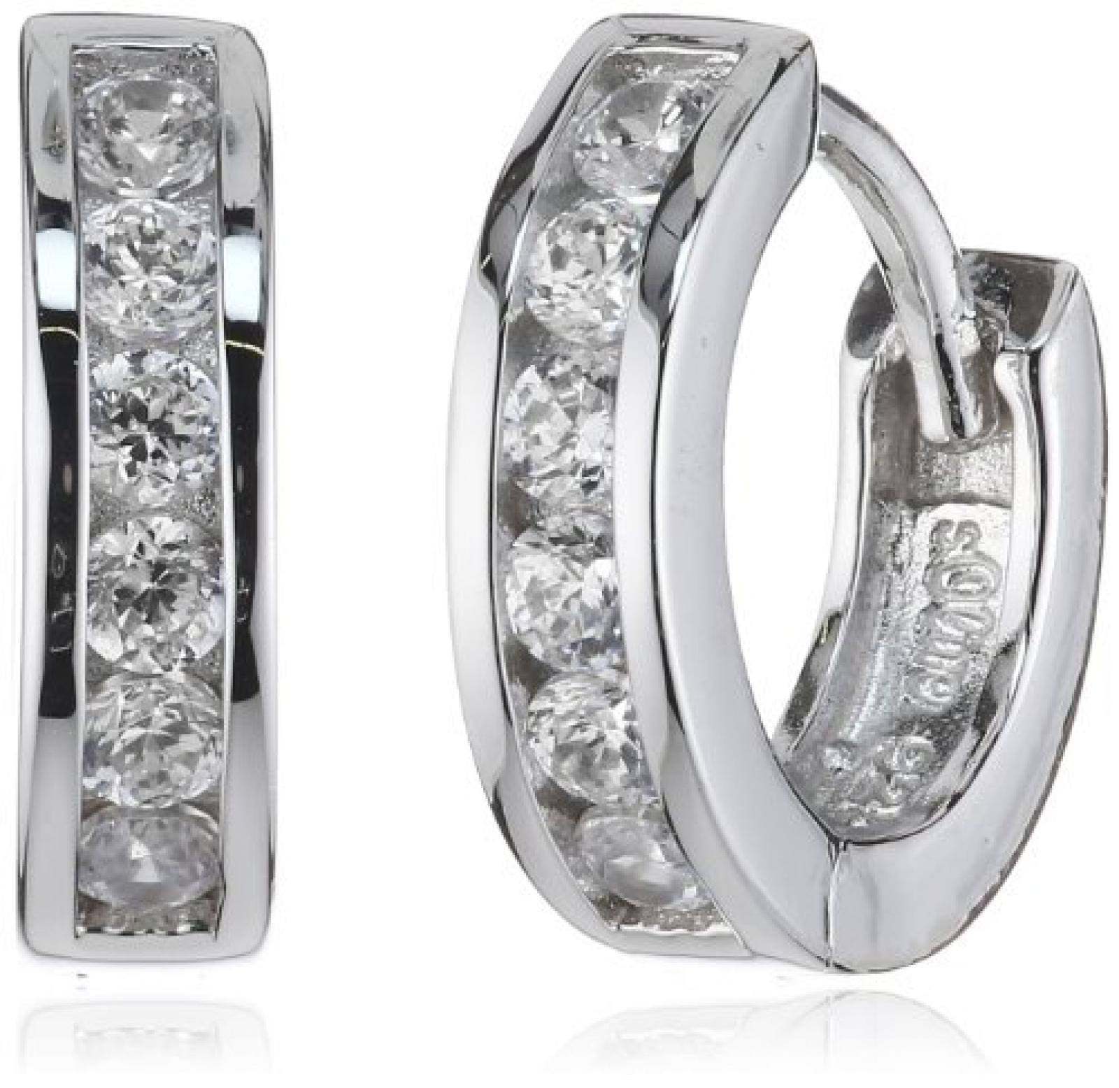 s.Oliver Kinder und Jugendliche-Creolen 925 Sterling Silber Zirkonia weiß 462198 s.Oliver Kinder und Jugendliche-Creolen 925 Sterling Silber Zirkonia weiß 462198