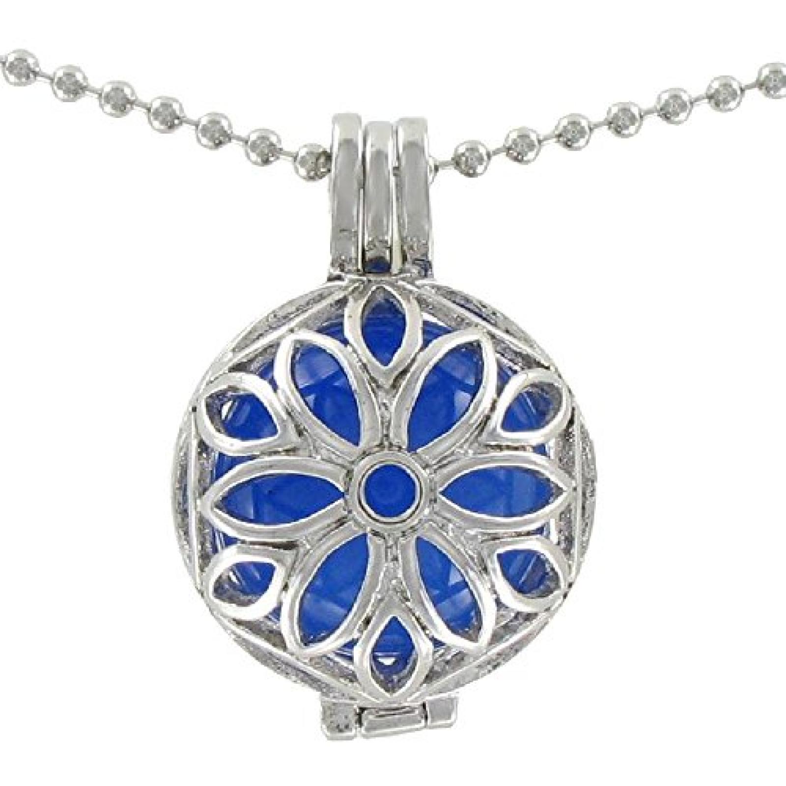 Eligo Jewellery 12mm Kugel + Versilbert Anh&auml;nger + Halskette (70cm oder 90cm) Set #1 