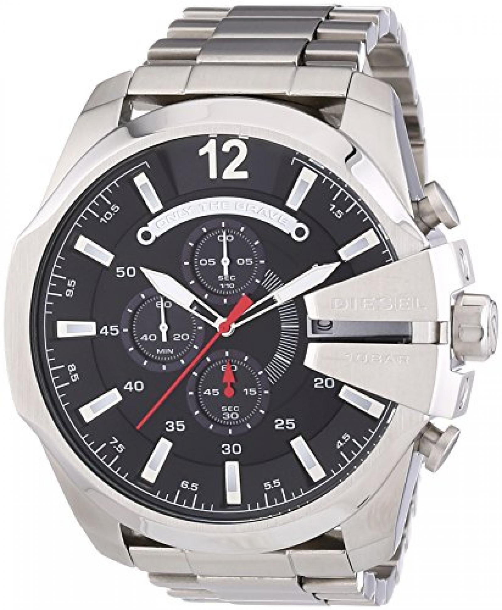 Diesel Herren-Armbanduhr XL Mega Chief Chronograph Quarz Edelstahl DZ4308 Diesel Herren-Armbanduhr XL Mega Chief Chronograph Quarz Edelstahl DZ4308