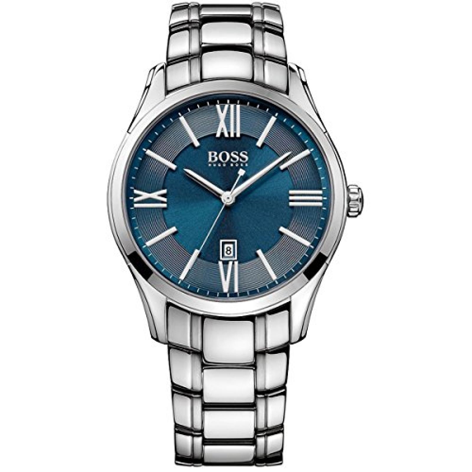 Hugo Boss Herren-Armbanduhr XL Ambassador Round Analog Quarz Edelstahl 1513034 