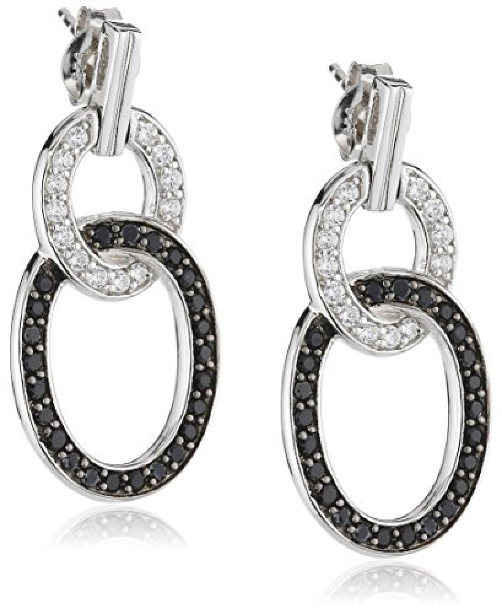 4 Paar Damen Ohrstecker 925 Sterling Silber - Zirkonia Mondstein Türkis