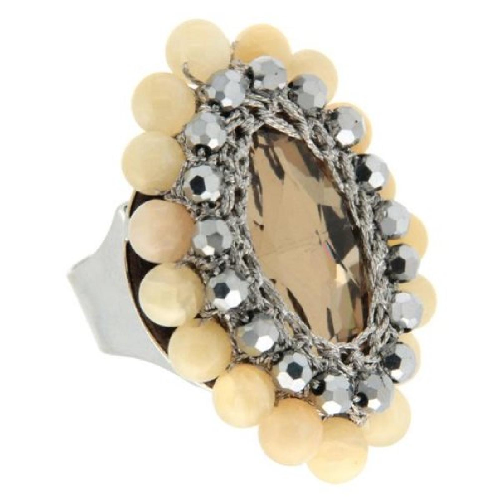 Sweet Deluxe Damen-Ring Messing sweet deluxe Damen Ring Charlotte 1 silber/peach 02746 Gr. 2746 Sweet Deluxe Damen-Ring Messing sweet deluxe Damen Ring Charlotte 1 silber/peach 02746 Gr. 2746