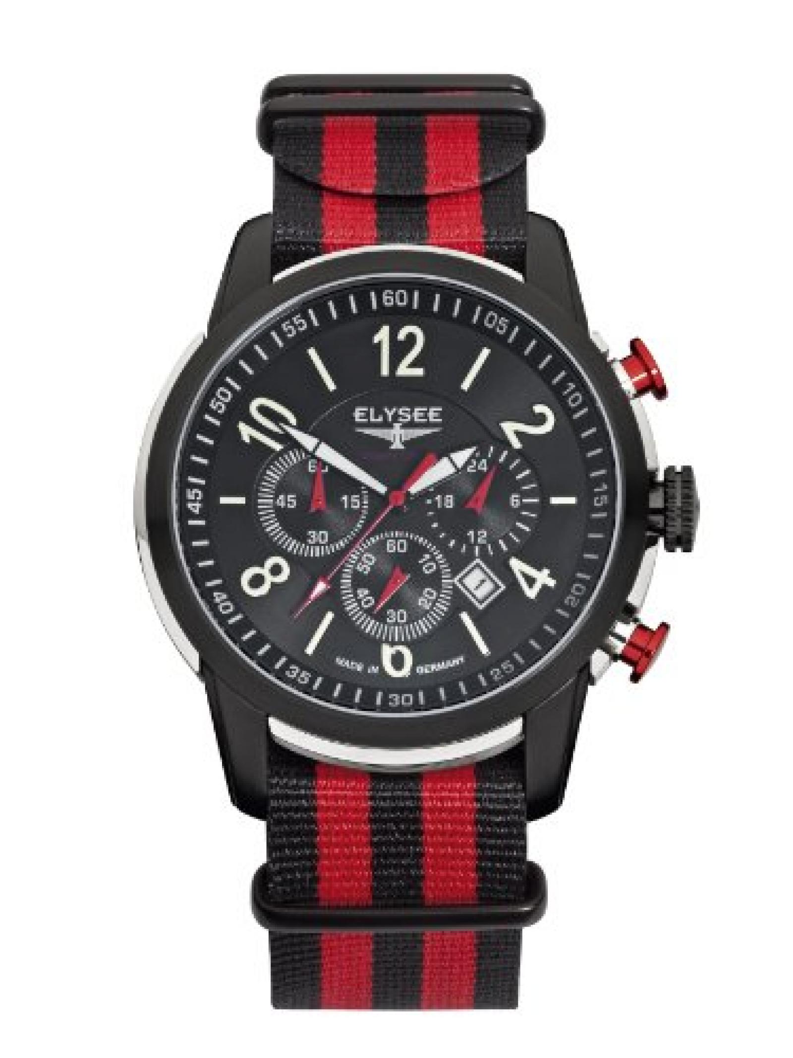 Elysee Herren-Armbanduhr Race 1 Chronograph Nylon Mehrfarbig 80524 Elysee Herren-Armbanduhr Race 1 Chronograph Nylon Mehrfarbig 80524