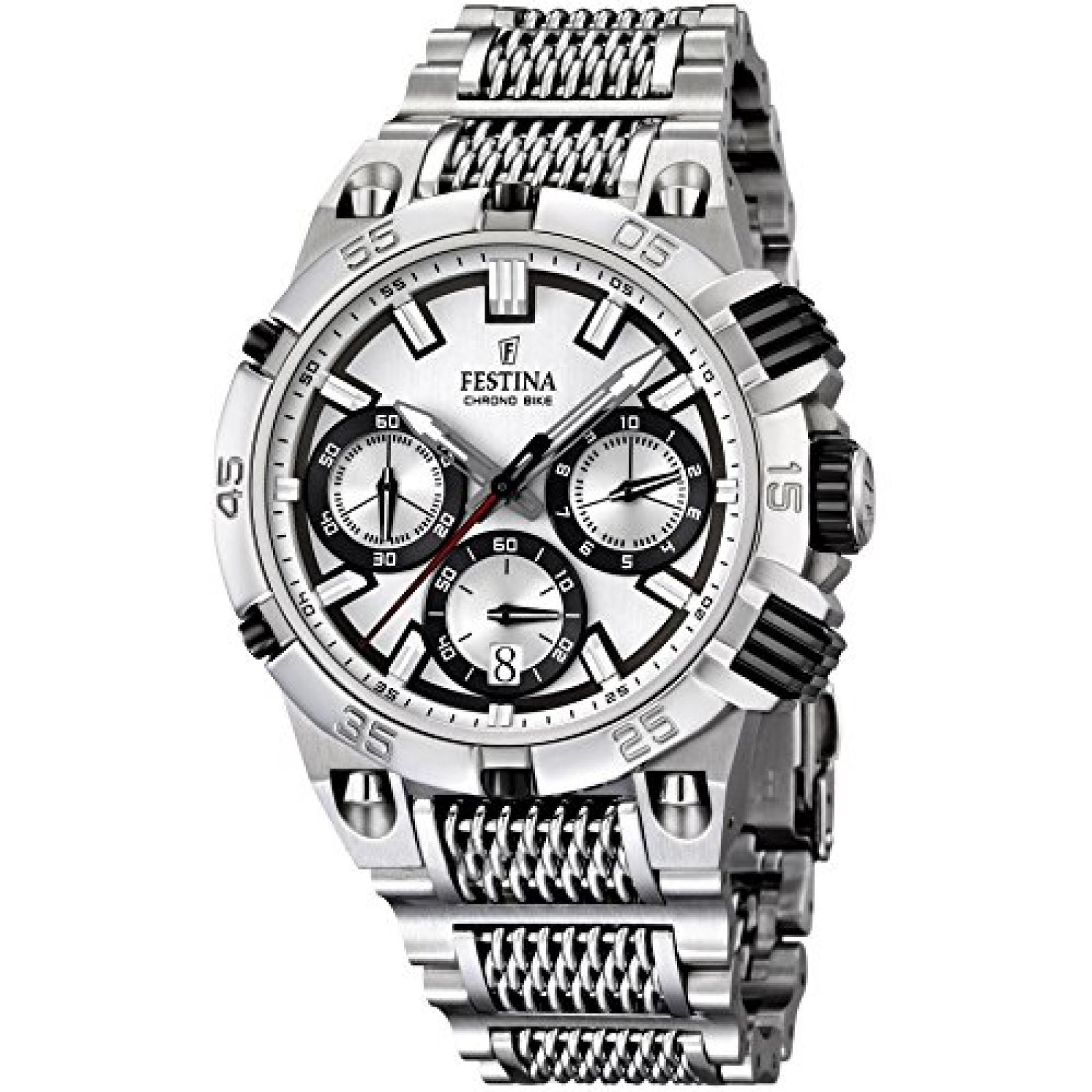 Festina Herren-Armbanduhr XL Chrono Bike 2014 Analog Quarz Edelstahl F16774/1 