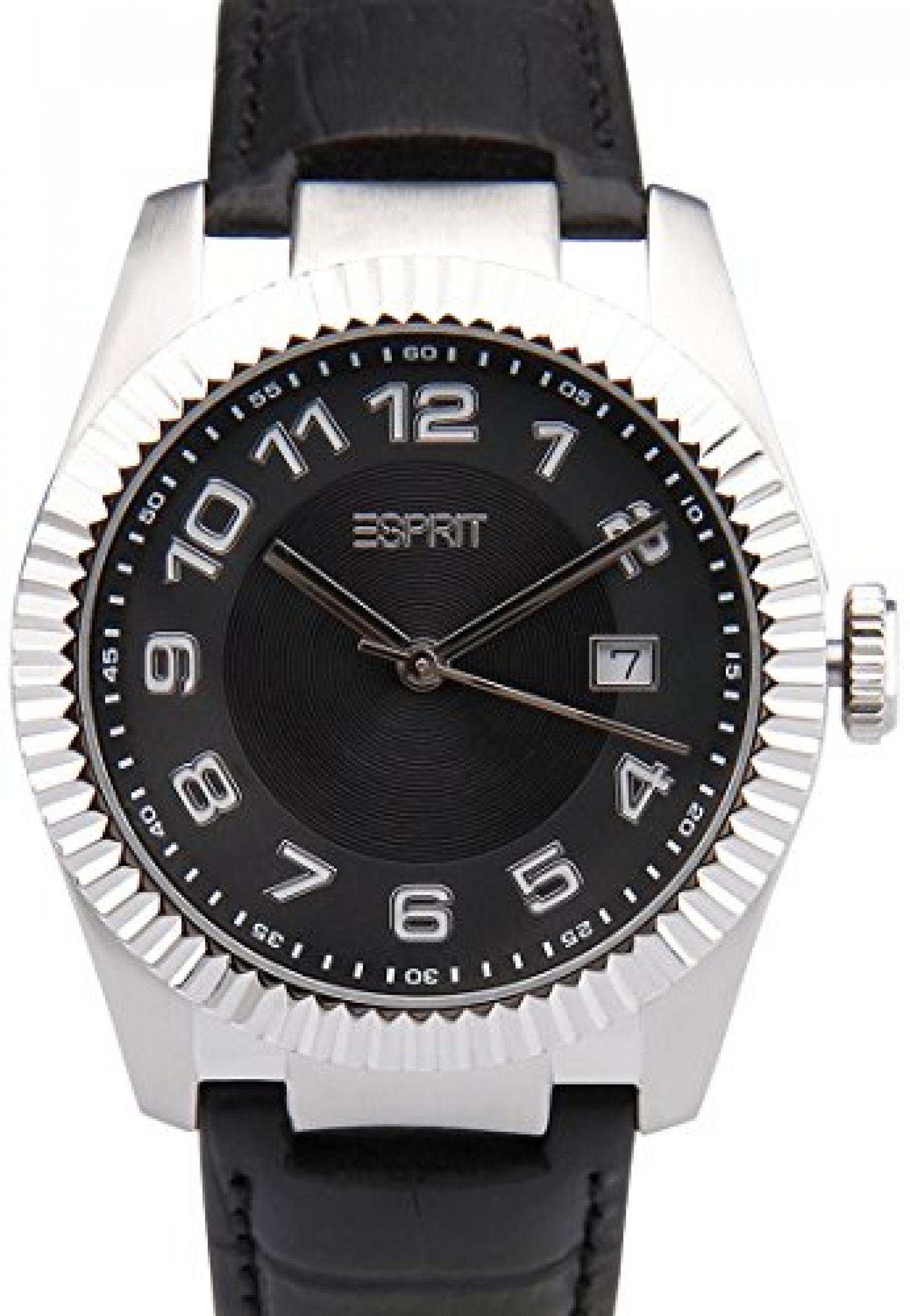 Esprit Herren-Armbanduhr XL Vestigo Analog Quarz Leder ES103581001 