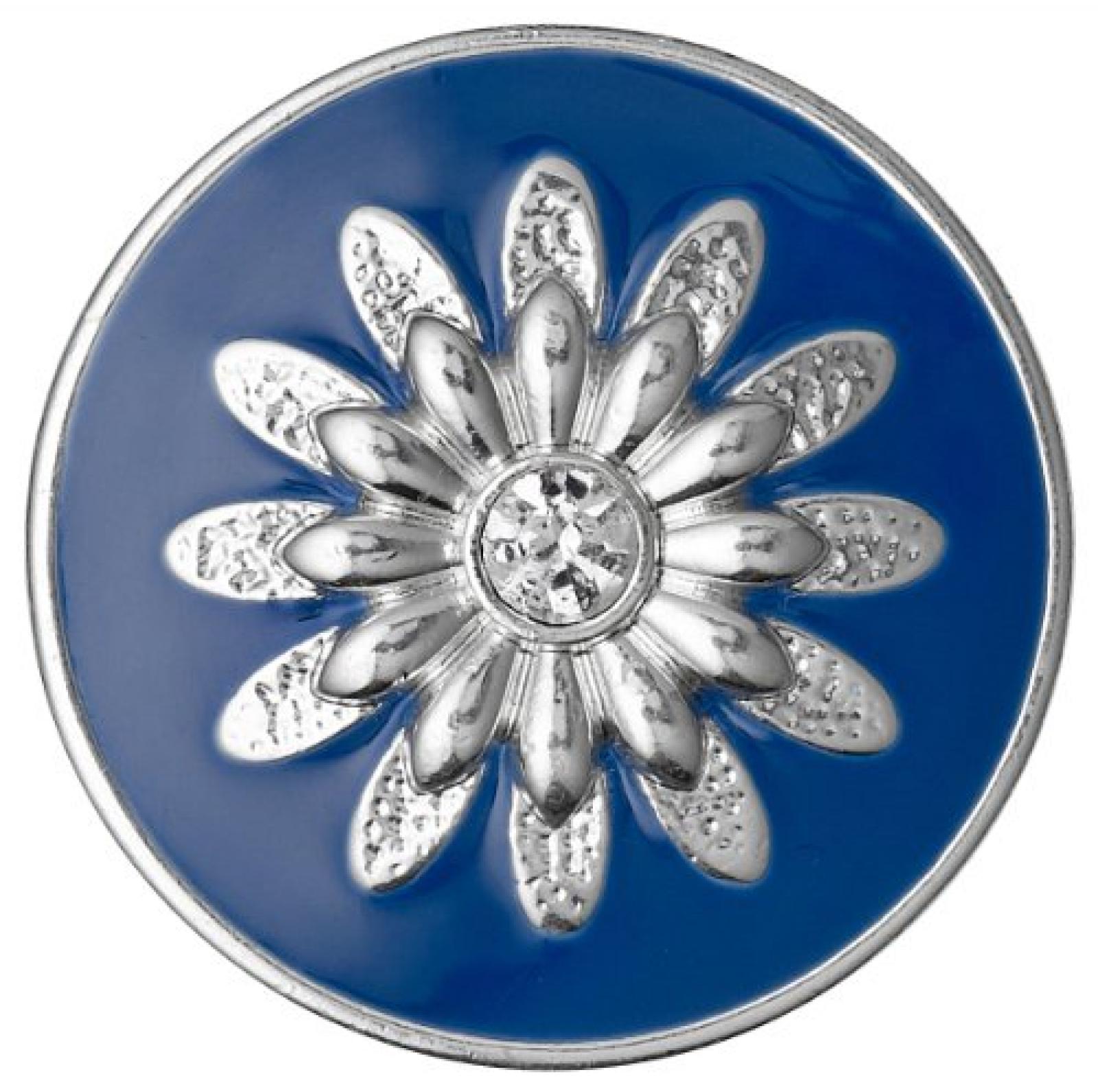 Pilgrim Jewelry Damen-Anh&auml;nger Messing Kristall Coin blau 441416201 