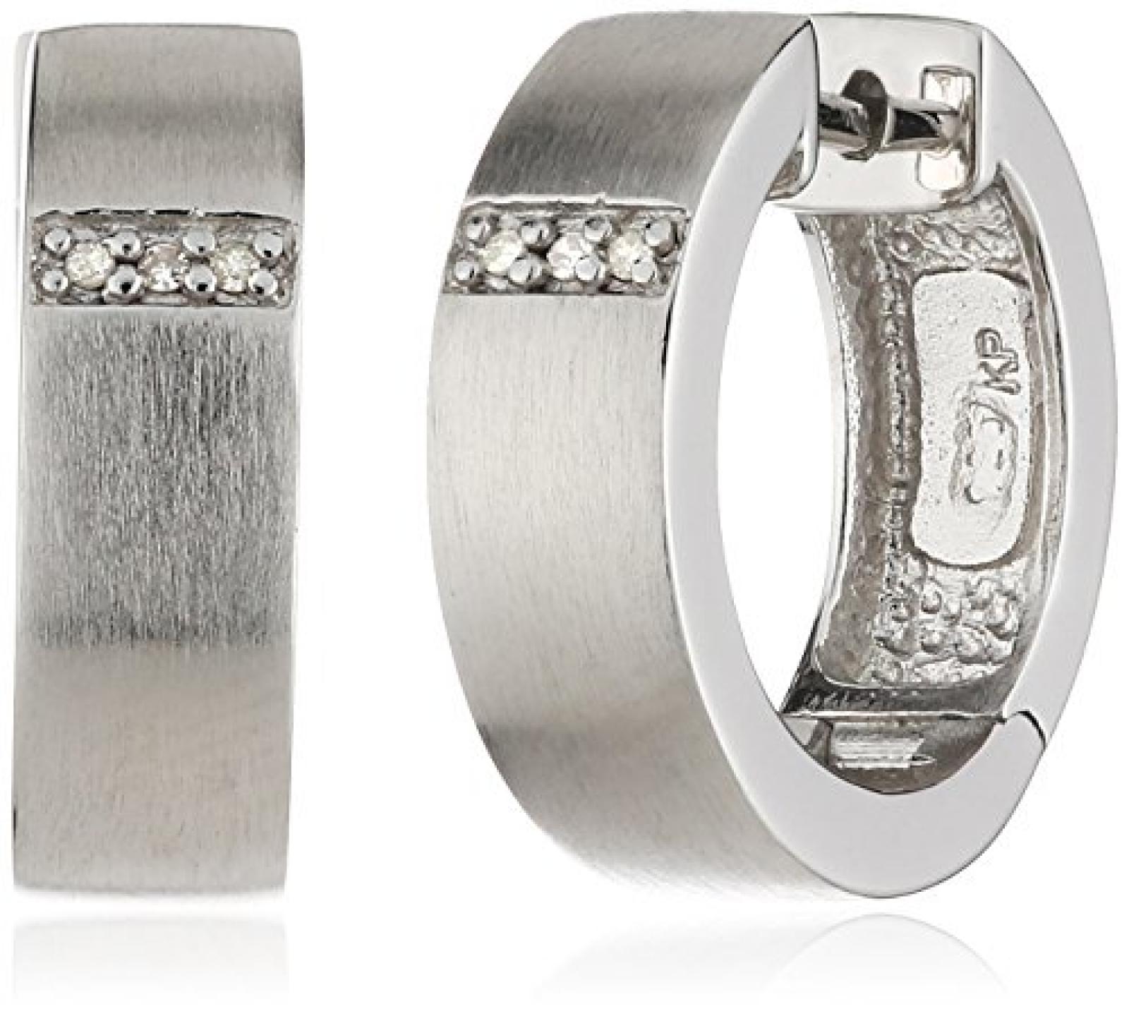 Celesta Damen-Creolen 925 Sterling Silber 6x Diamanten 0.03 ct. 360210171 Celesta Damen-Creolen 925 Sterling Silber 6x Diamanten 0.03 ct. 360210171