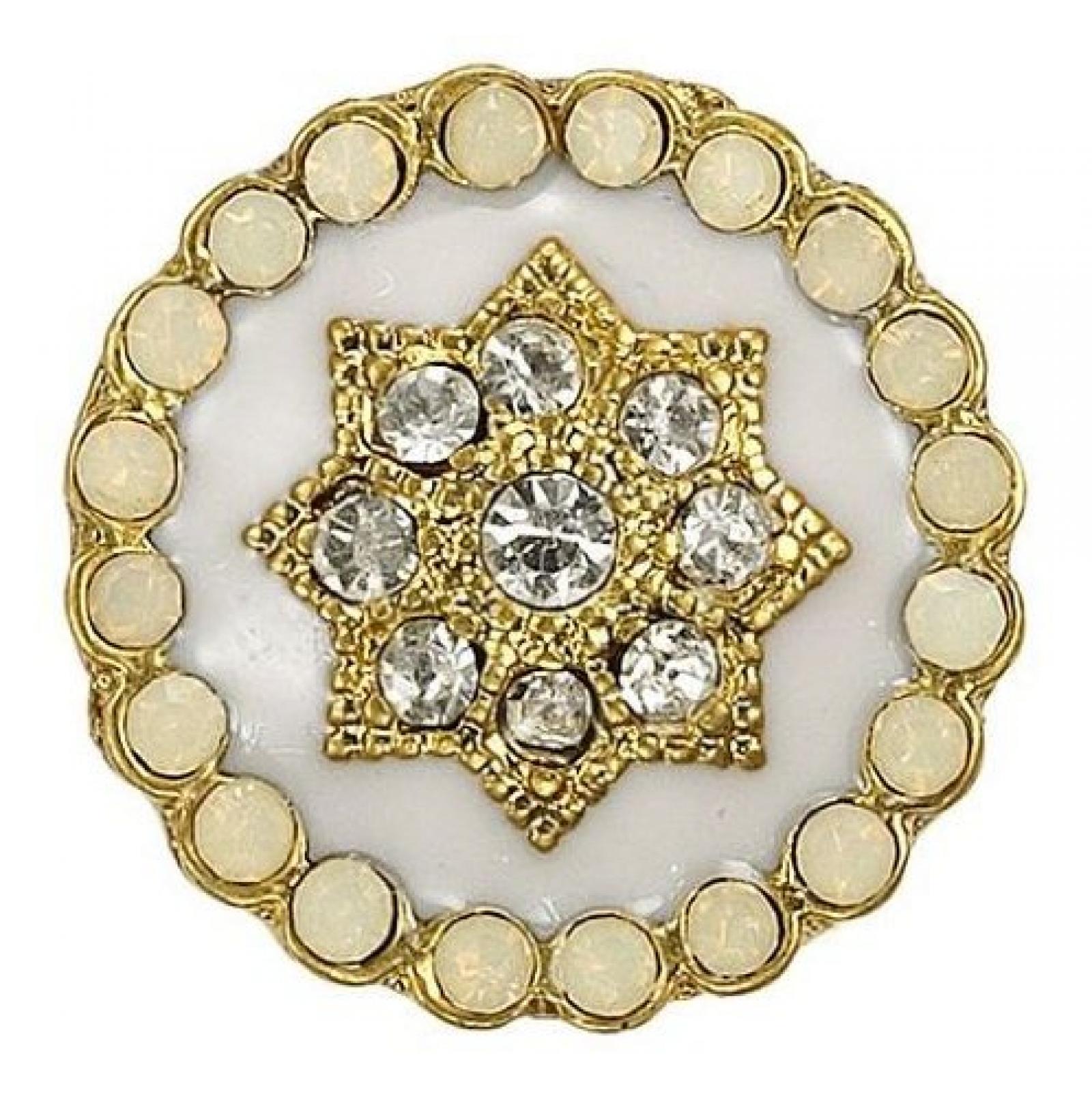 Pilgrim Damen-Anh&auml;nger aus der Serie Charming Vergoldet offwhite 42122-2013 