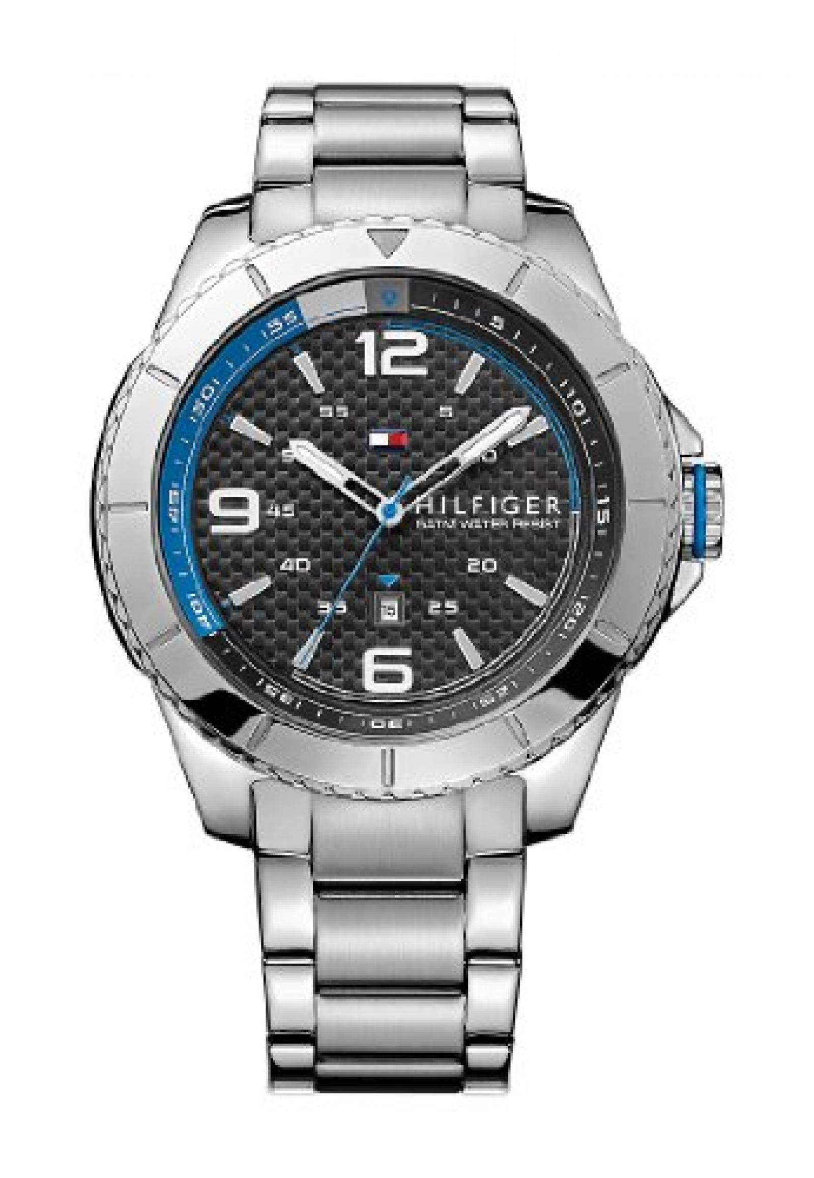 Tommy Hilfiger Herren-Armbanduhr ASH Silver Analog Quarz (One Size, schwarz) 