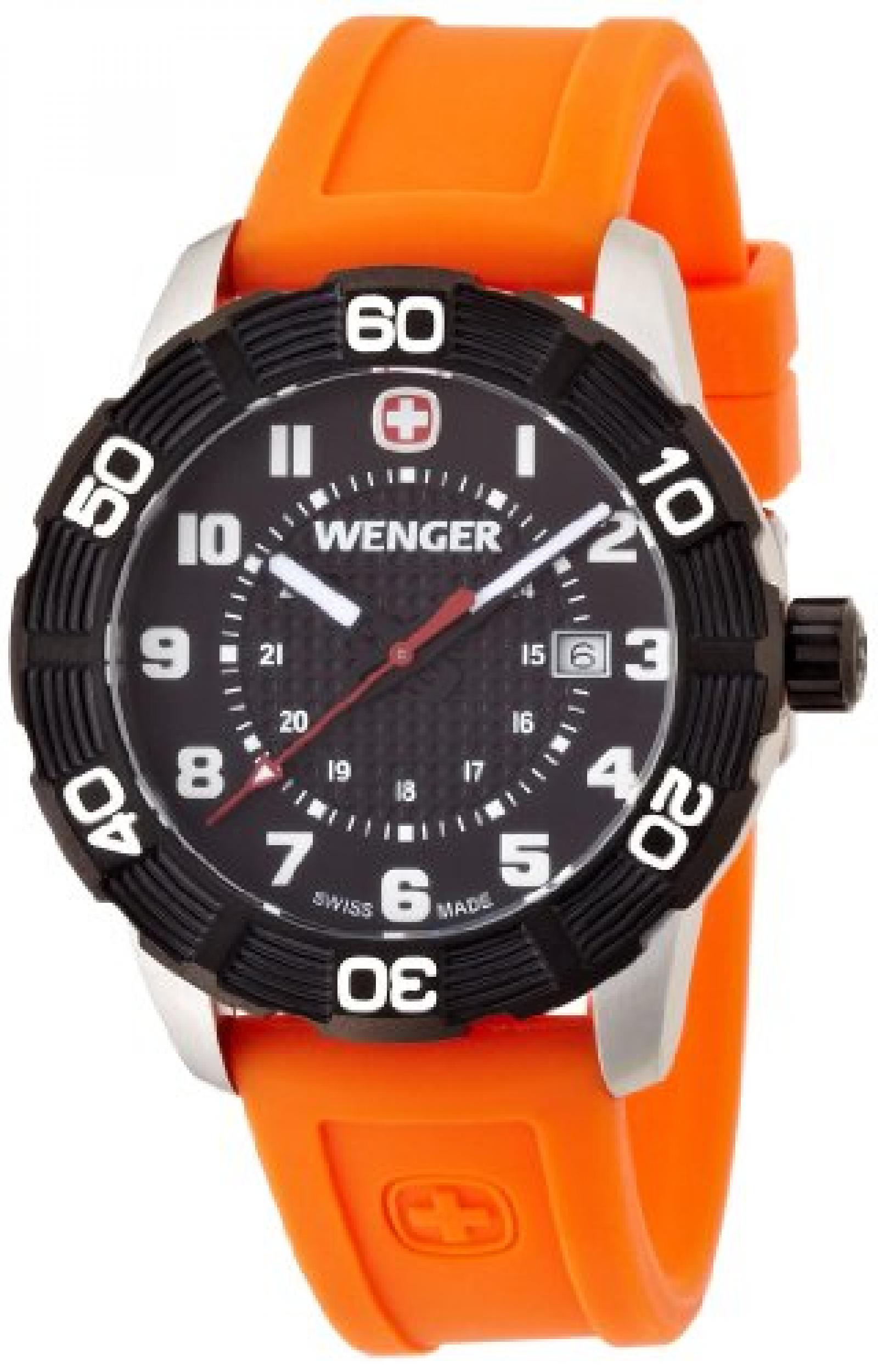 Wenger Herren-Armbanduhr XL Roadster Analog Quarz Silikon 01.0851.106 Wenger Herren-Armbanduhr XL Roadster Analog Quarz Silikon 01.0851.106
