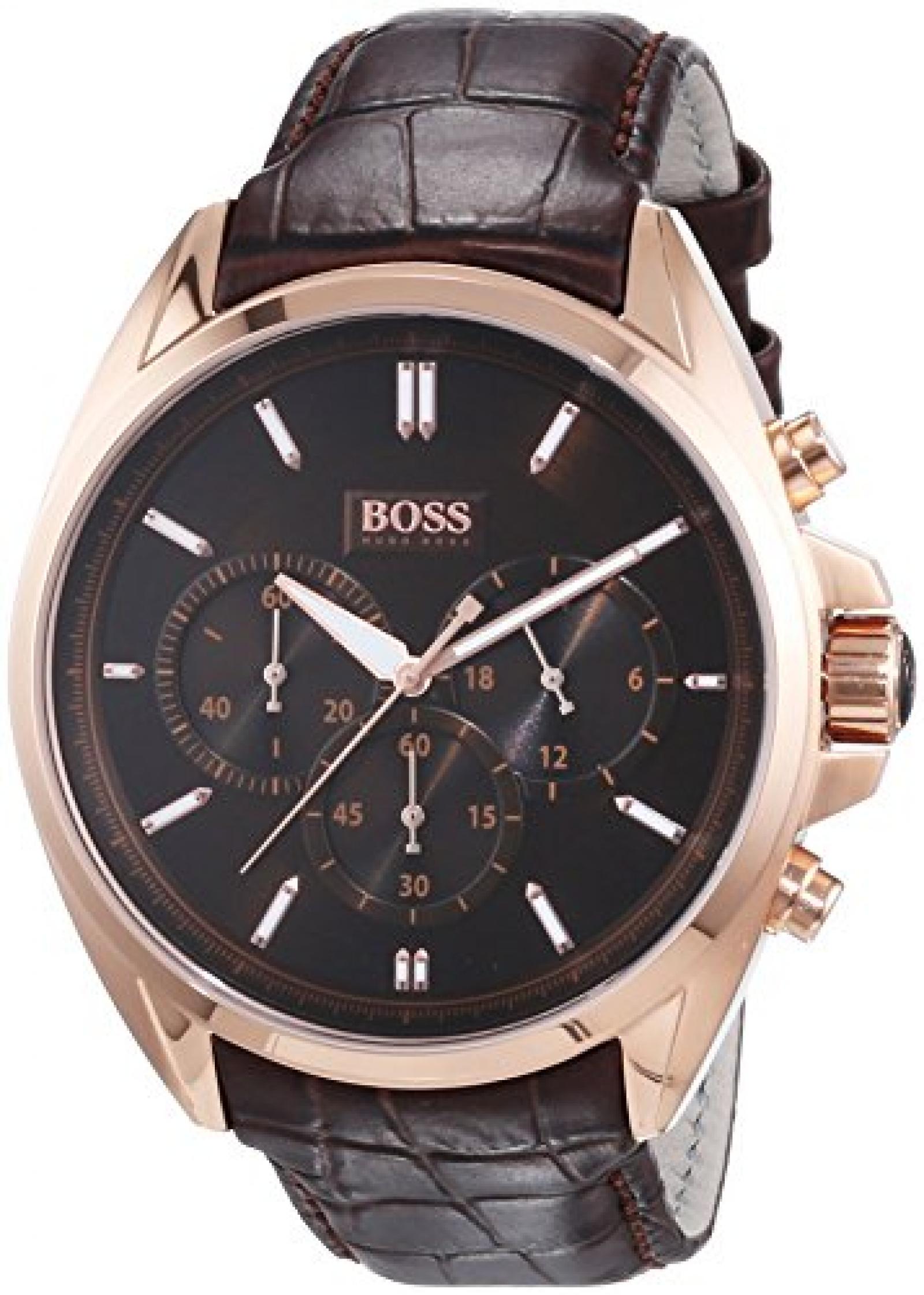 Hugo Boss Herren-Armbanduhr XL Driver Chronograph Quarz Leder 1513036 