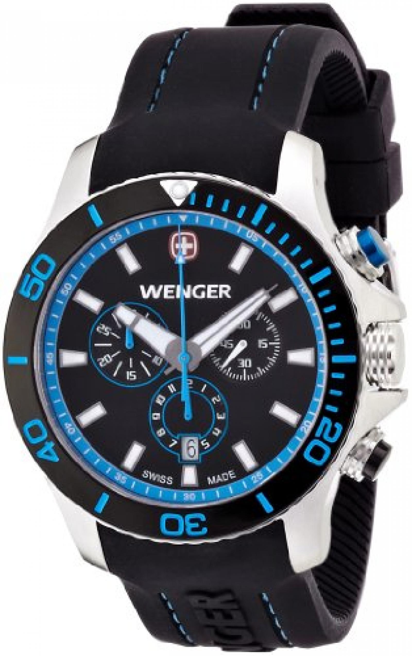 Wenger Herren-Armbanduhr XL Seaforce Chronograph Quarz Silikon 01.0643.103 
