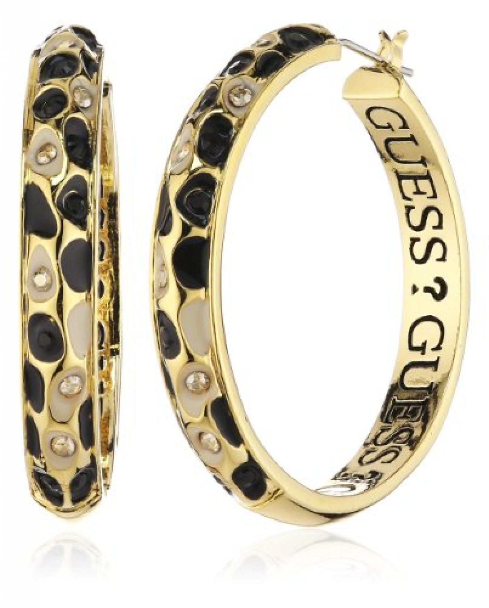 Guess Damen-Creolen Vergoldetes Metall Emaille gold UBE91312 Guess Damen-Creolen Vergoldetes Metall Emaille gold UBE91312
