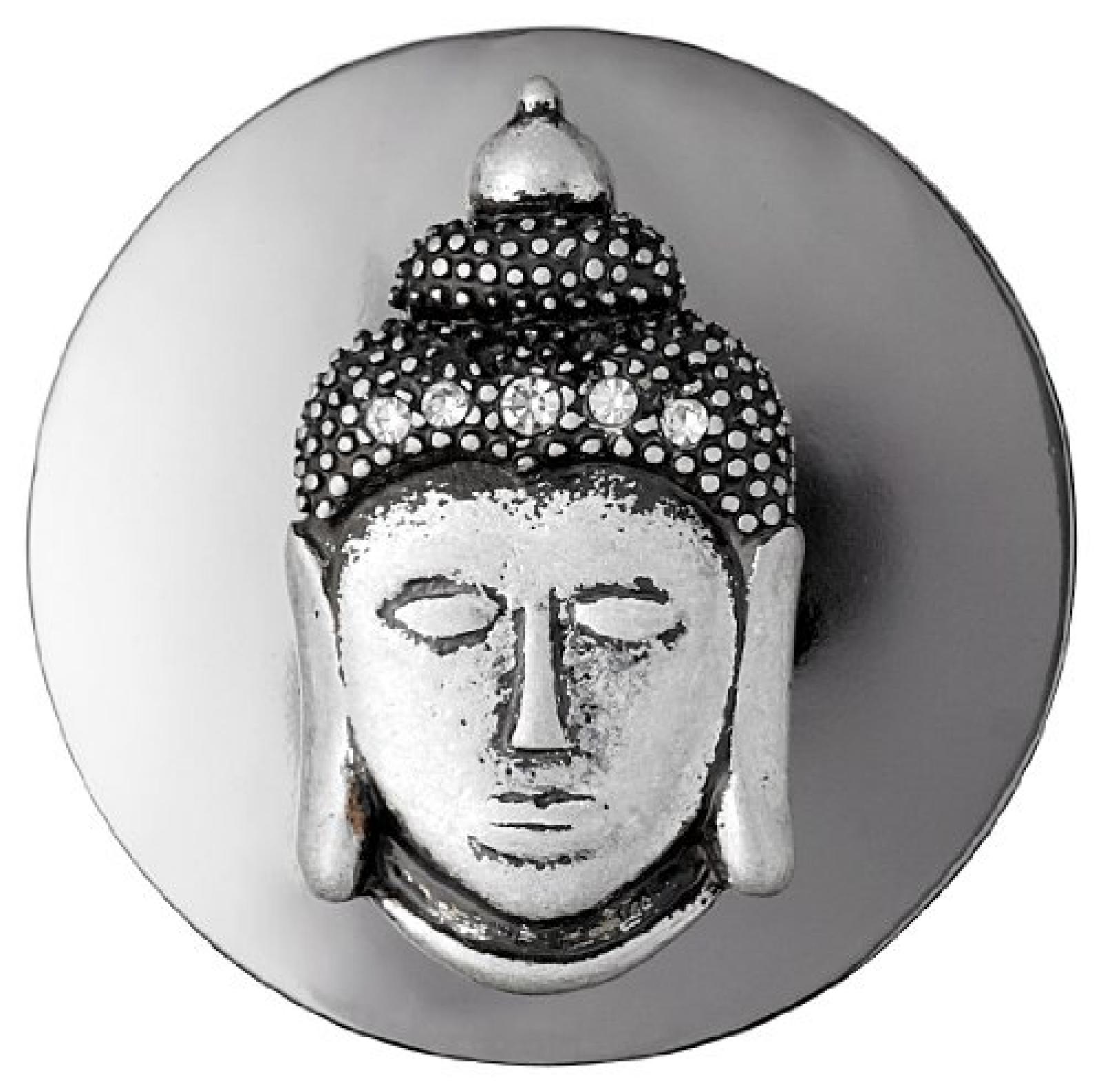 Pilgrim Jewelry Damen-Anhänger Messing Kristall Coin 3.0 cm weiß 441343008 