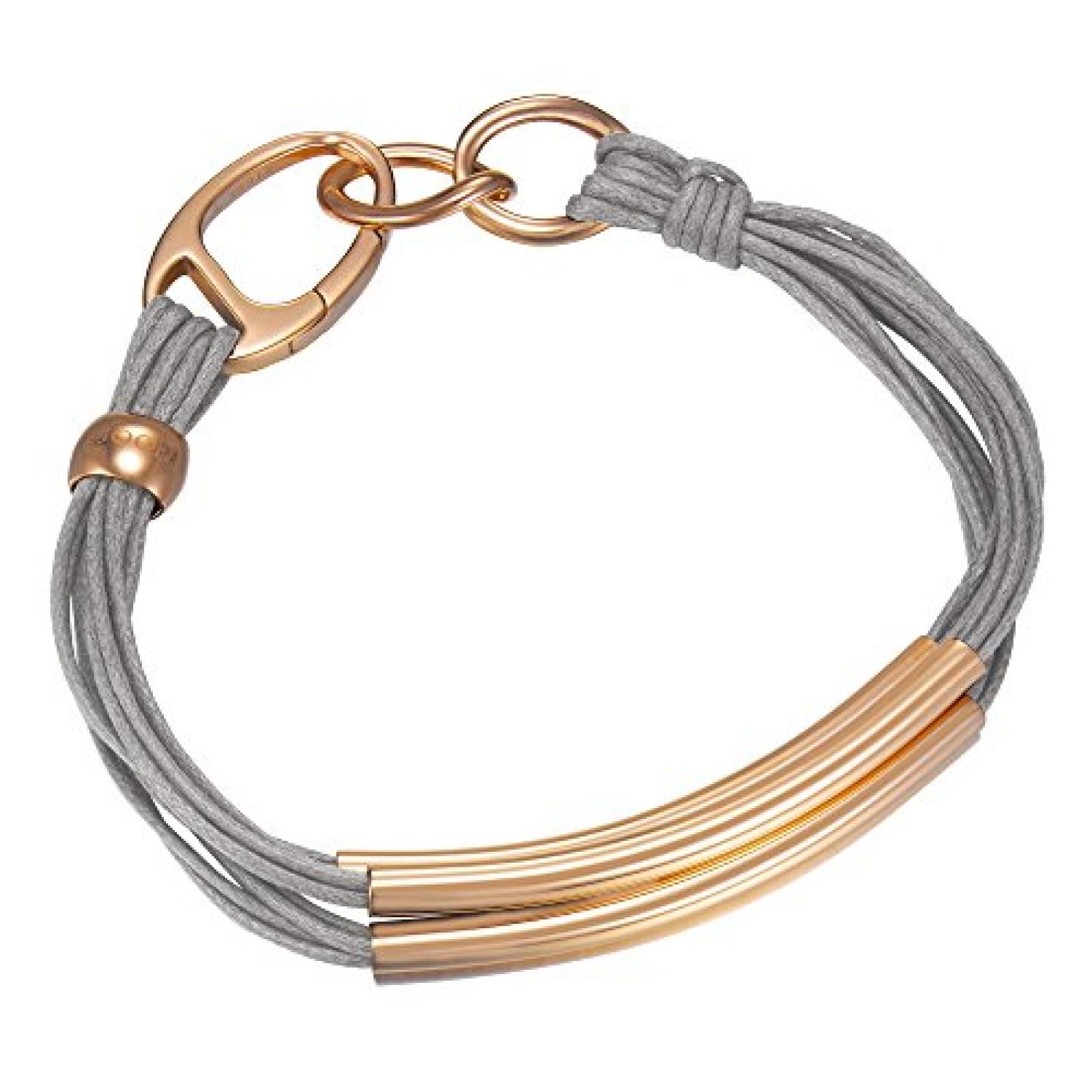 Joop CONSTRUCTION ROUND Armband Edelstahl vergoldet Roségold mit Baumwolle JPBR10603C210 Joop CONSTRUCTION ROUND Armband Edelstahl vergoldet Roségold mit Baumwolle JPBR10603C210