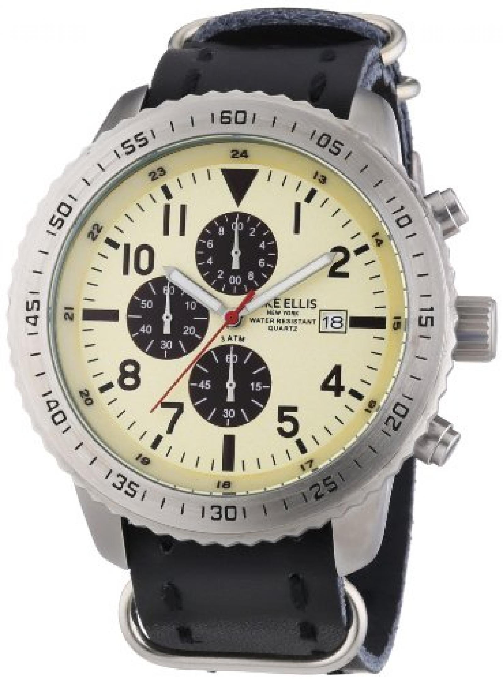 Mike Ellis New York Herren-Armbanduhr XL Chronograph Quarz 17986 Mike Ellis New York Herren-Armbanduhr XL Chronograph Quarz 17986