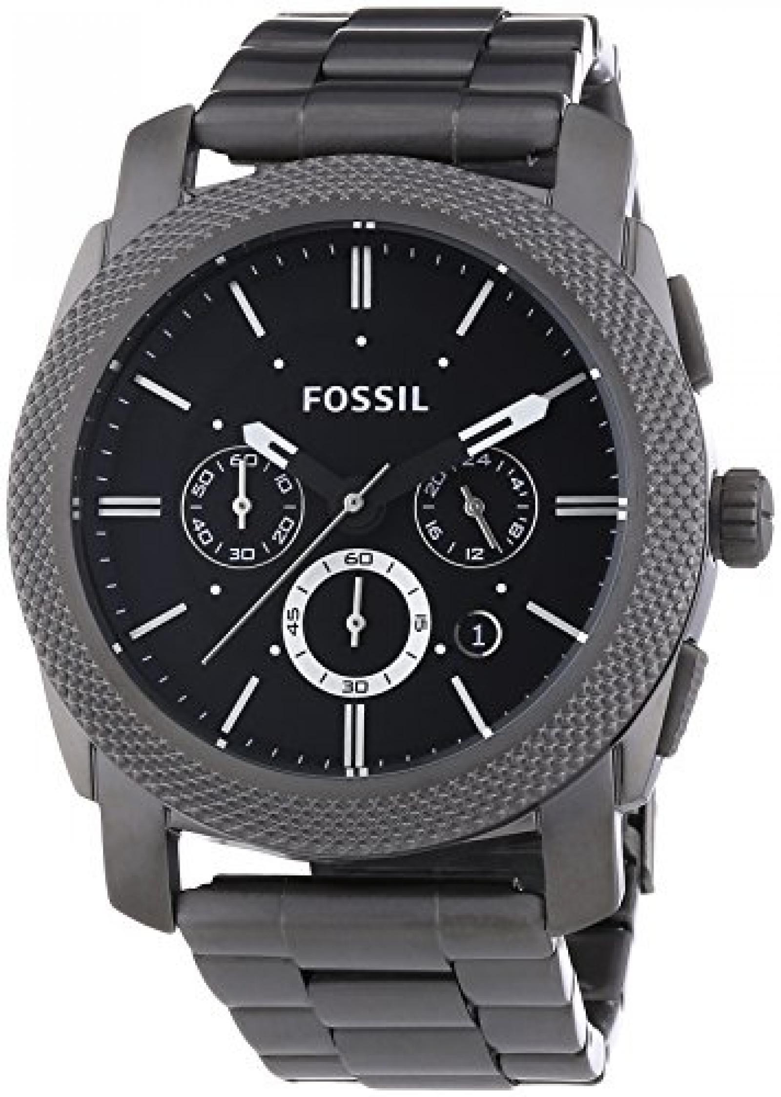 Fossil Herren-Armbanduhr Dress Smoke Ip Quarz Analog FS4662 Fossil Herren-Armbanduhr Dress Smoke Ip Quarz Analog FS4662