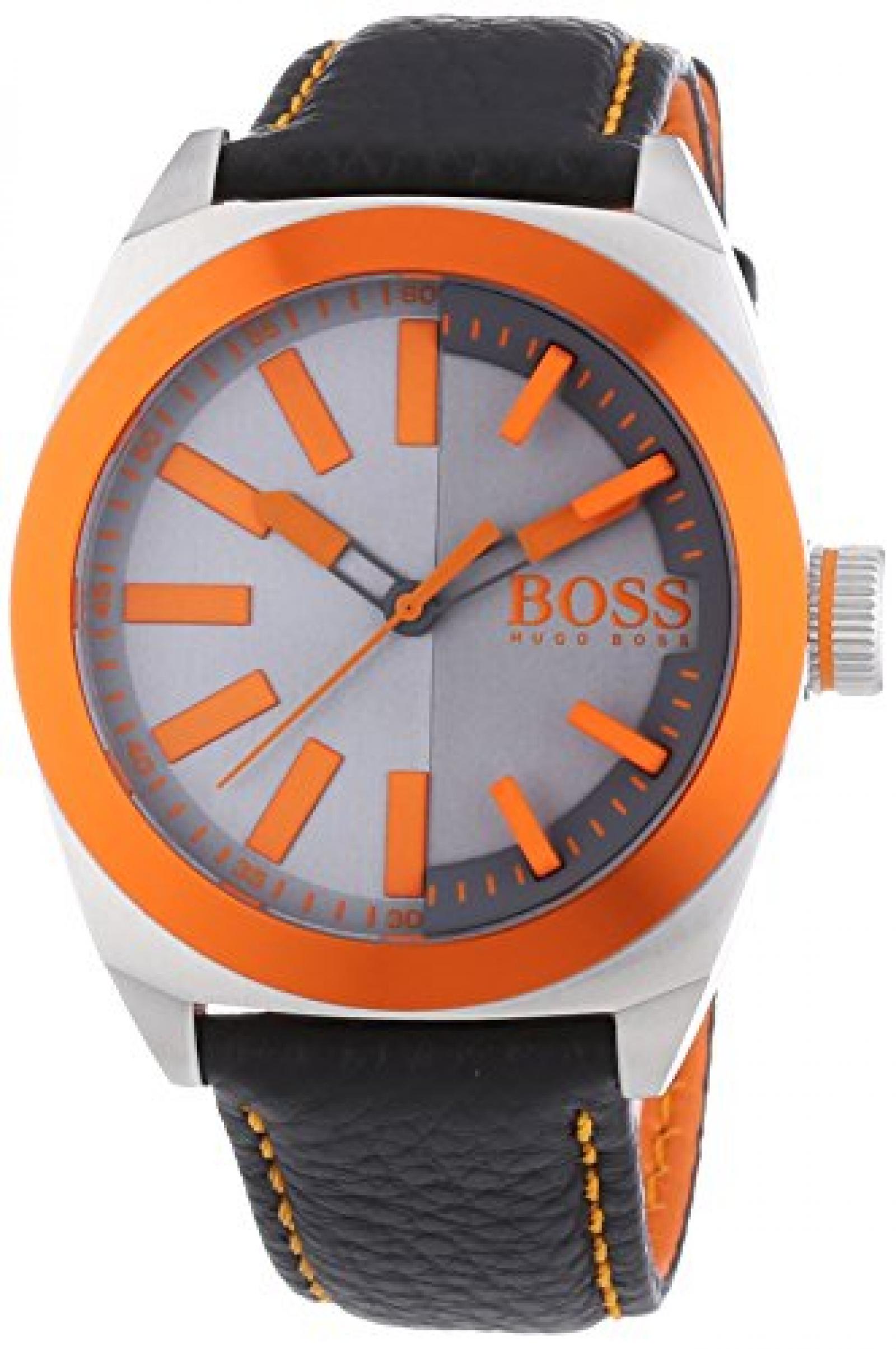 BOSS Orange Herren-Armbanduhr XL London Analog Quarz Leder 1513056 BOSS Orange Herren-Armbanduhr XL London Analog Quarz Leder 1513056