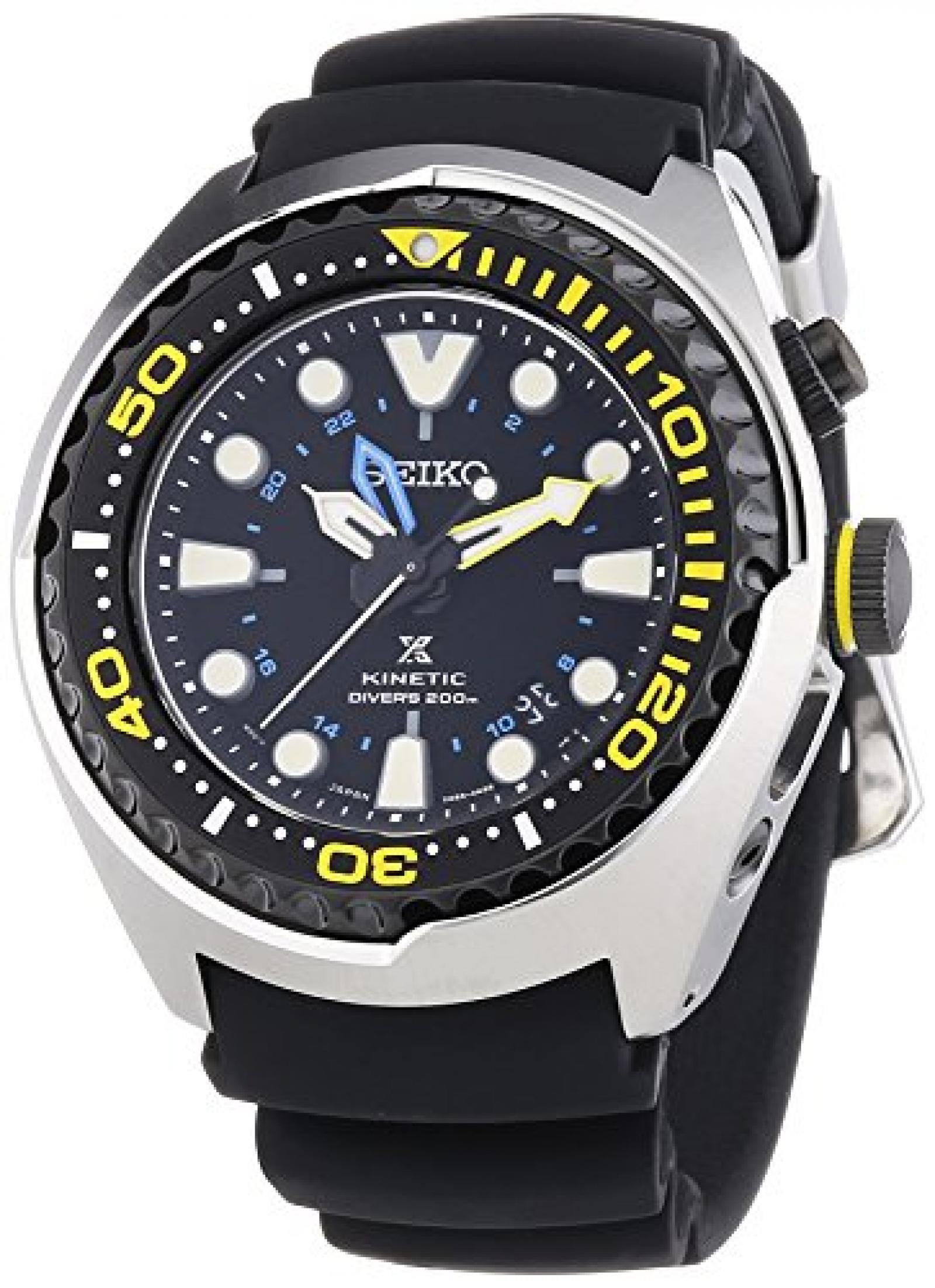 Seiko Herren-Armbanduhr XL Kinetic Diver Chronograph Quarz Plastik SUN021P1 