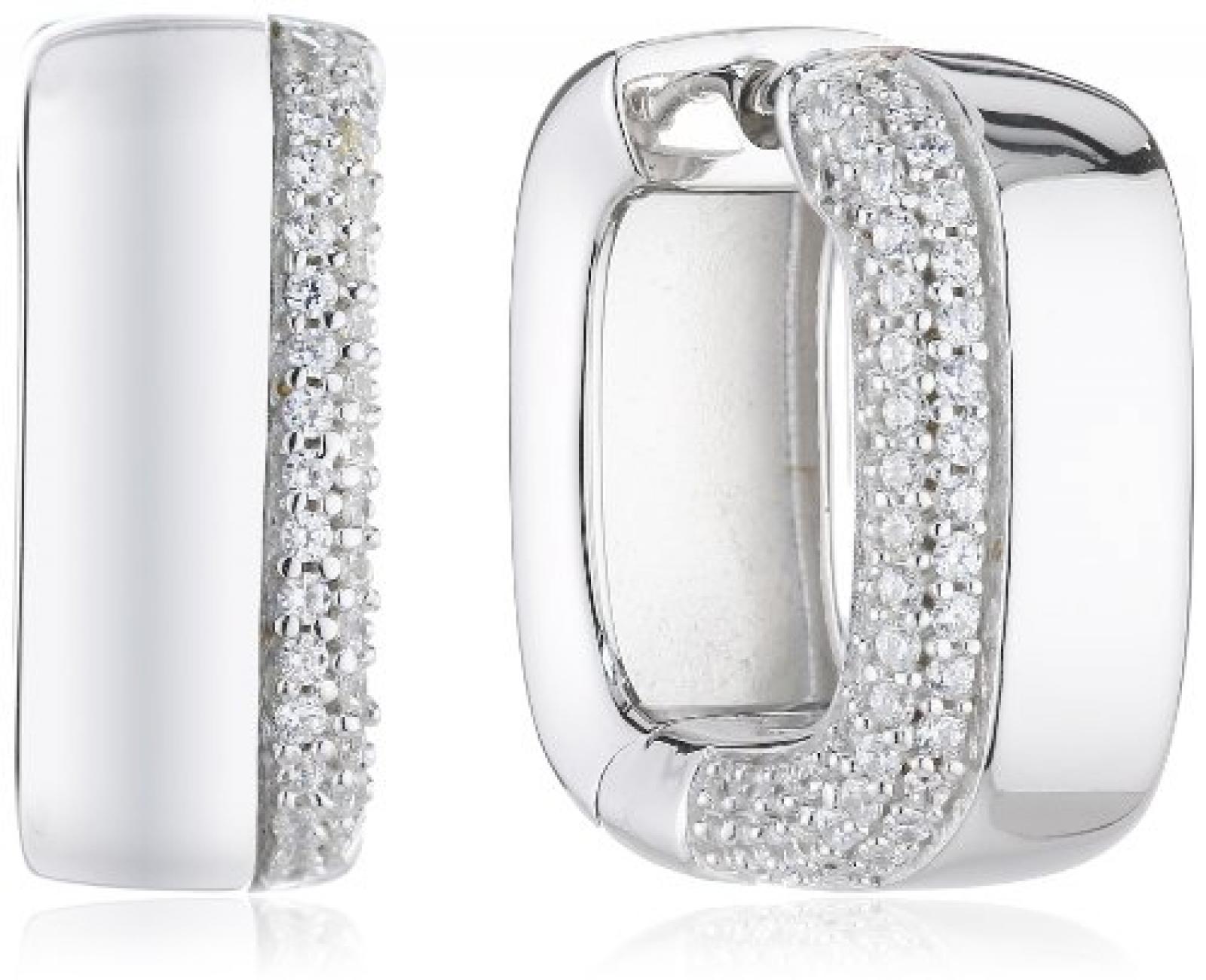 Joop Damen-Creolen 925 Sterling Silber Jane Zirkonia-PavÃ©e weiÃY JPCO90152A000 