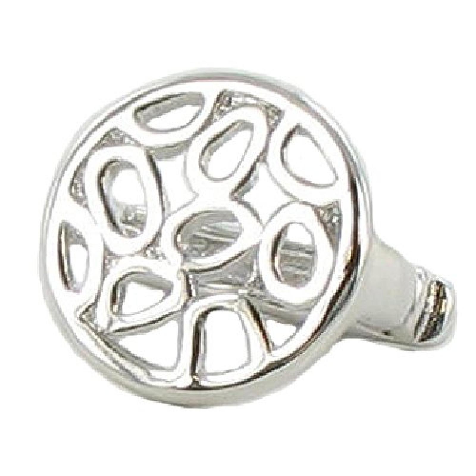 Quiges, Eligo Jewellery Silver Plated Ornament Clip on Charm f&uuml;r Viventy/Fossil 5mm Leather Armbands 