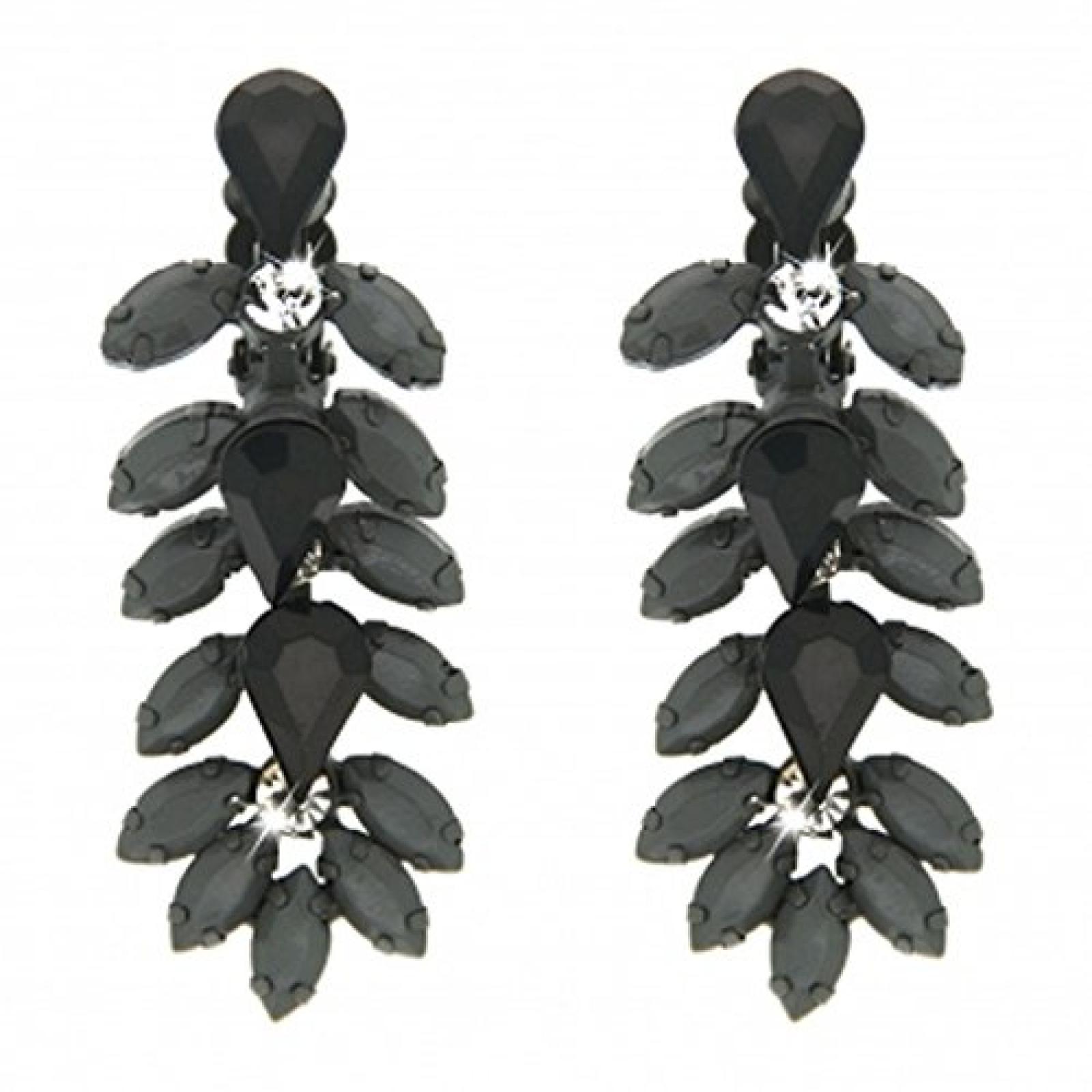 Sweet Deluxe Ohrclipse DALISHA grau schwarze Ohrh&auml;nger 