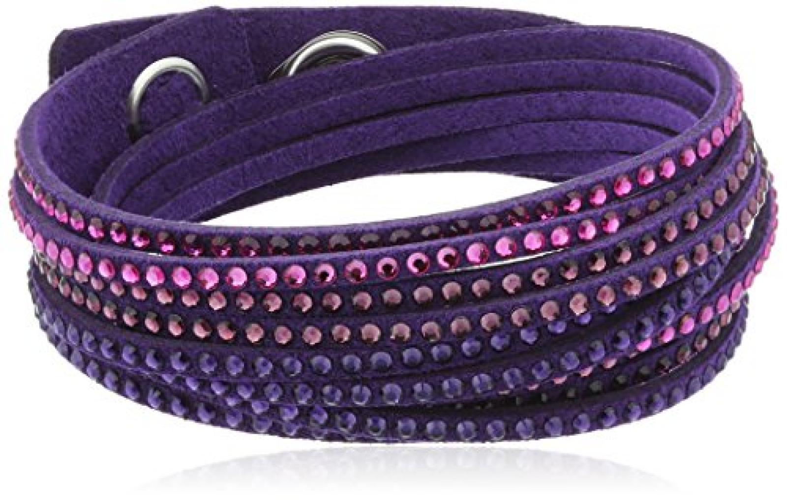 Swarovski Damen-Armband Metall Slake Wickel-Armband Purple 37 cm 5021027 Swarovski Damen-Armband Metall Slake Wickel-Armband Purple 37 cm 5021027