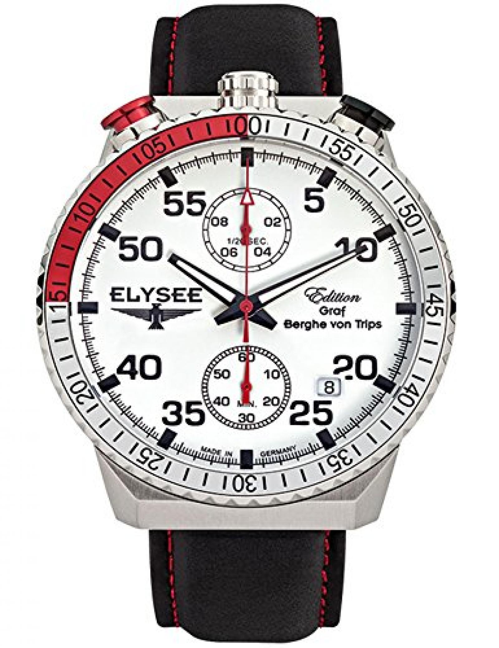 Elysee Herrenuhr Chronograph Graf Berghe Von Trips Rally Timer I 80516 