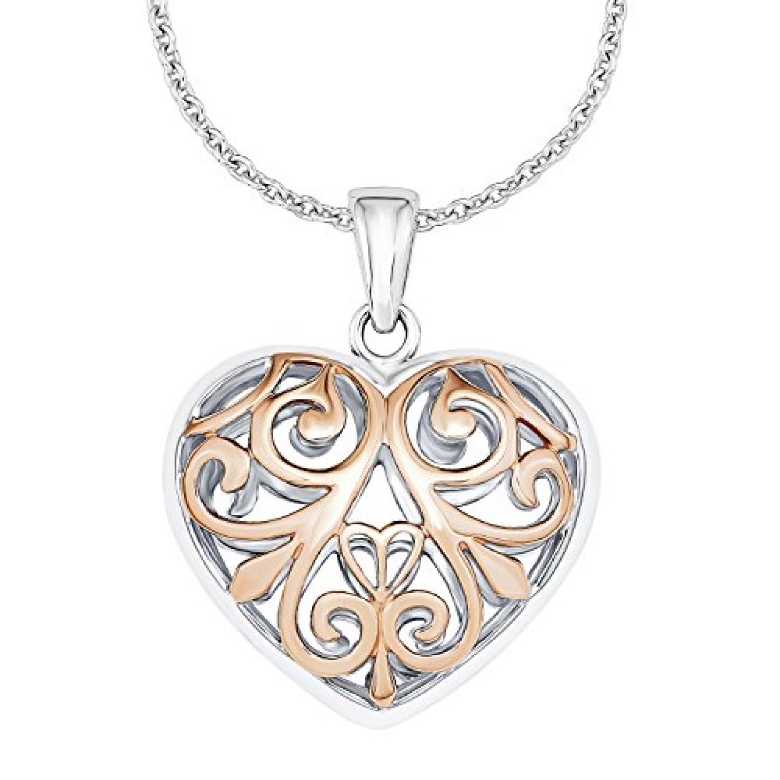 s.Oliver Jewel Damen-Kette mit Anhänger 925 Silber teilrhodiniert 45 cm - 508179 s.Oliver Jewel Damen-Kette mit Anhänger 925 Silber teilrhodiniert 45 cm - 508179