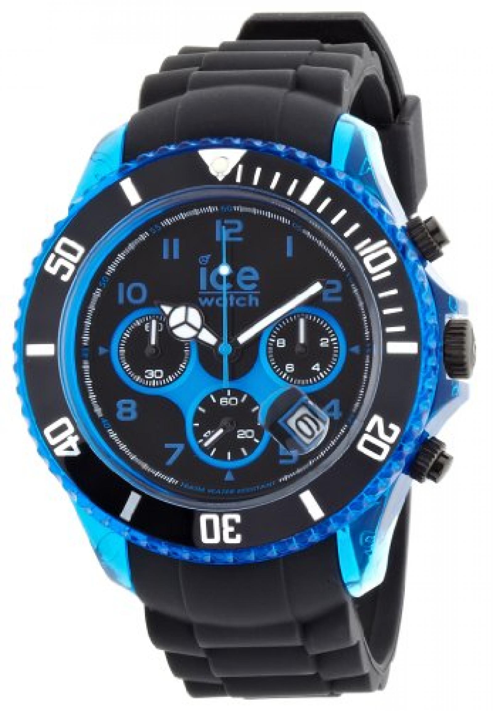 Ice-Watch Armbanduhr ice-Chrono Big Big Schwarz/Blau CH.KBE.BB.S.12 Ice-Watch Armbanduhr ice-Chrono Big Big Schwarz/Blau CH.KBE.BB.S.12