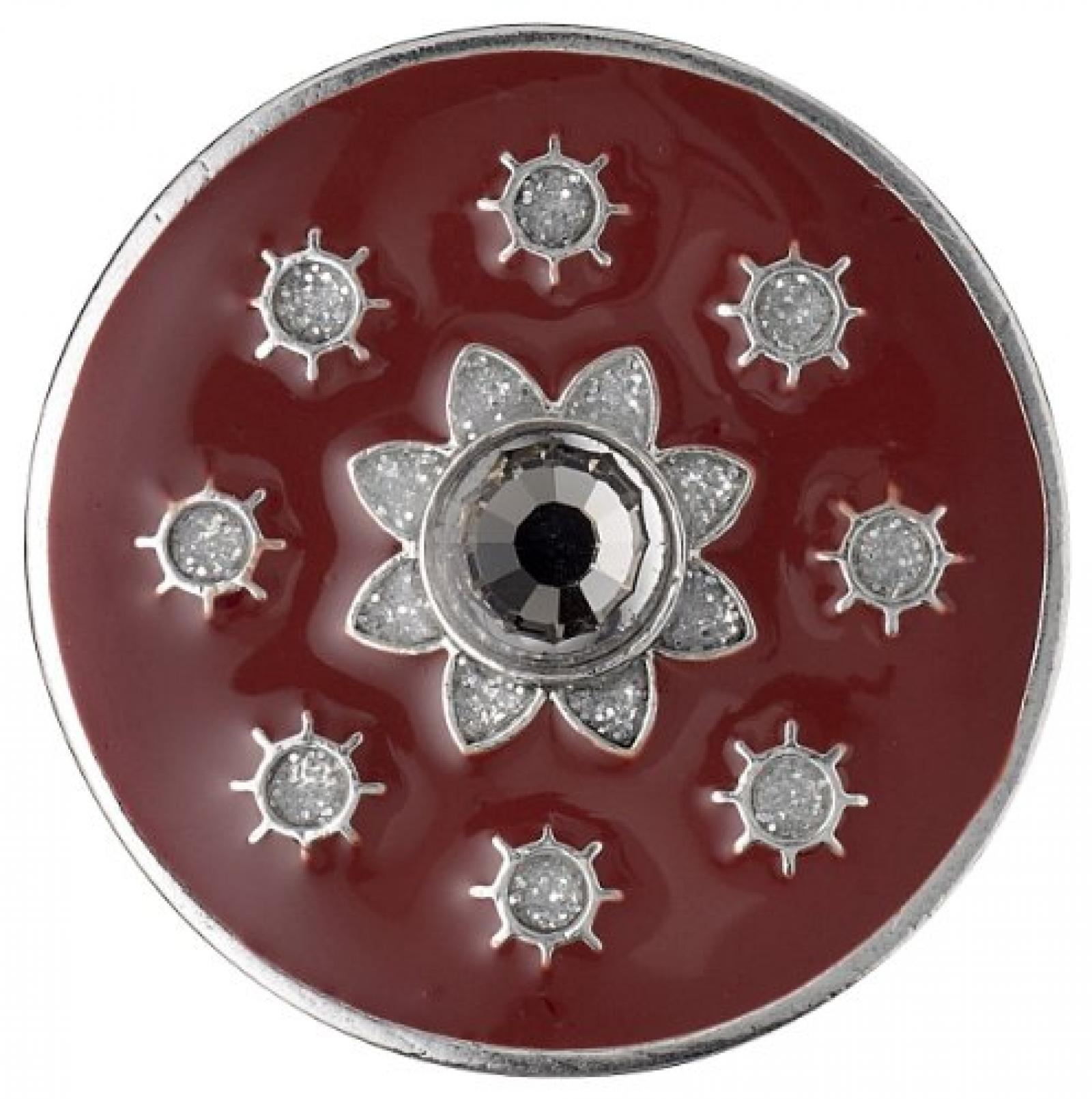 Pilgrim Jewelry Damen-Anhänger Messing Pilgrim Damen-Anhänger aus der Serie Coin versilbert,rot 3.0 cm 441336302 